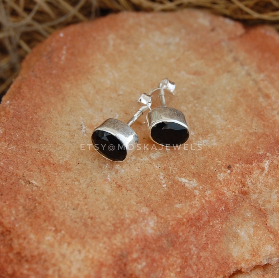 Black Onyx Stud Earrings
