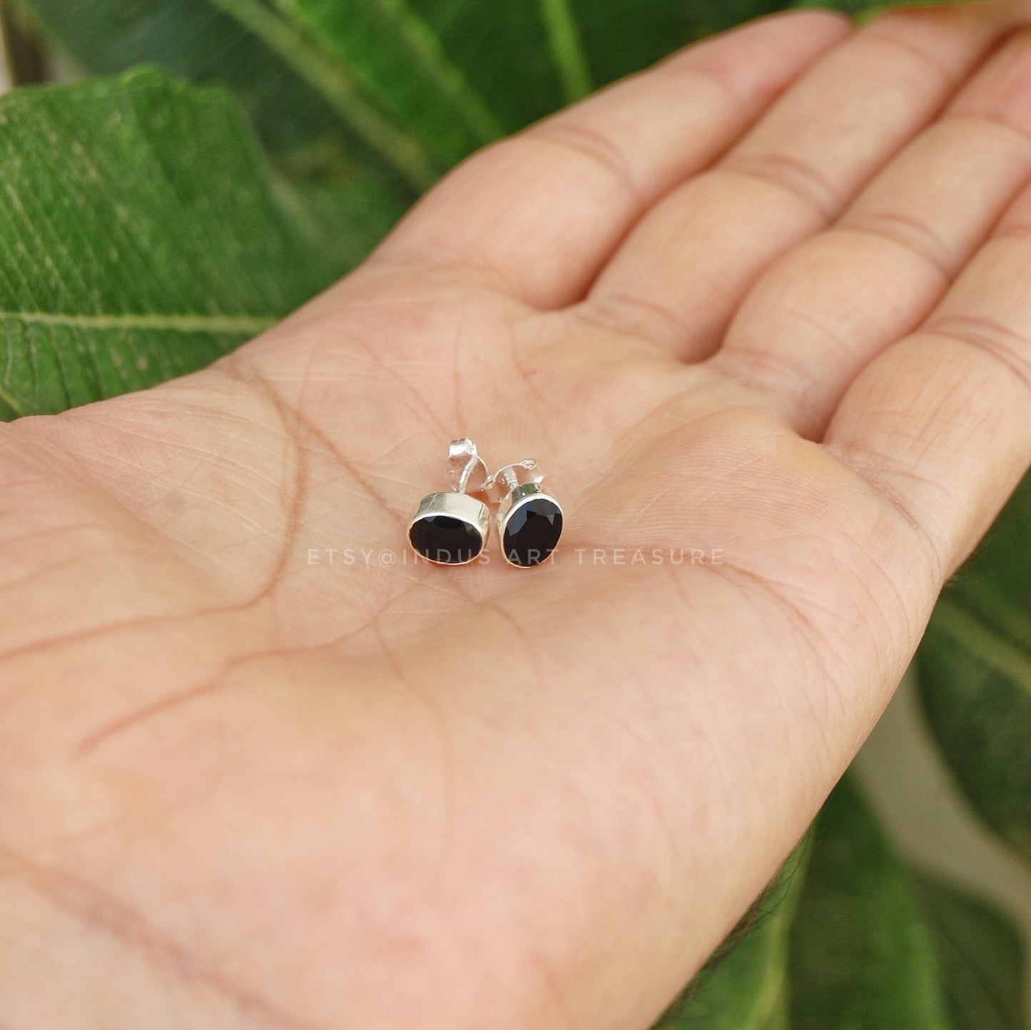 Black Onyx Stud Earrings