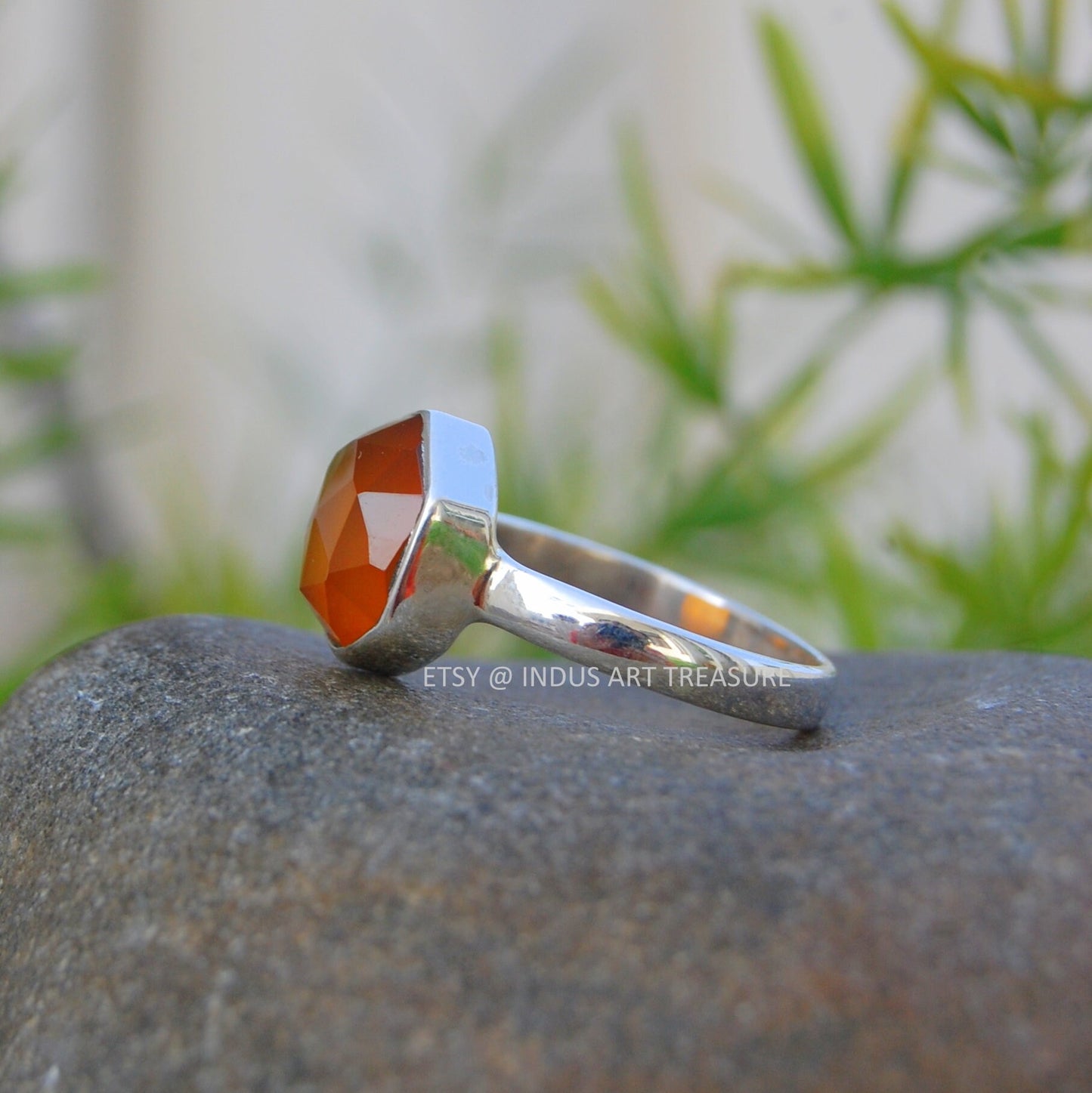 Orange Carnelian Ring