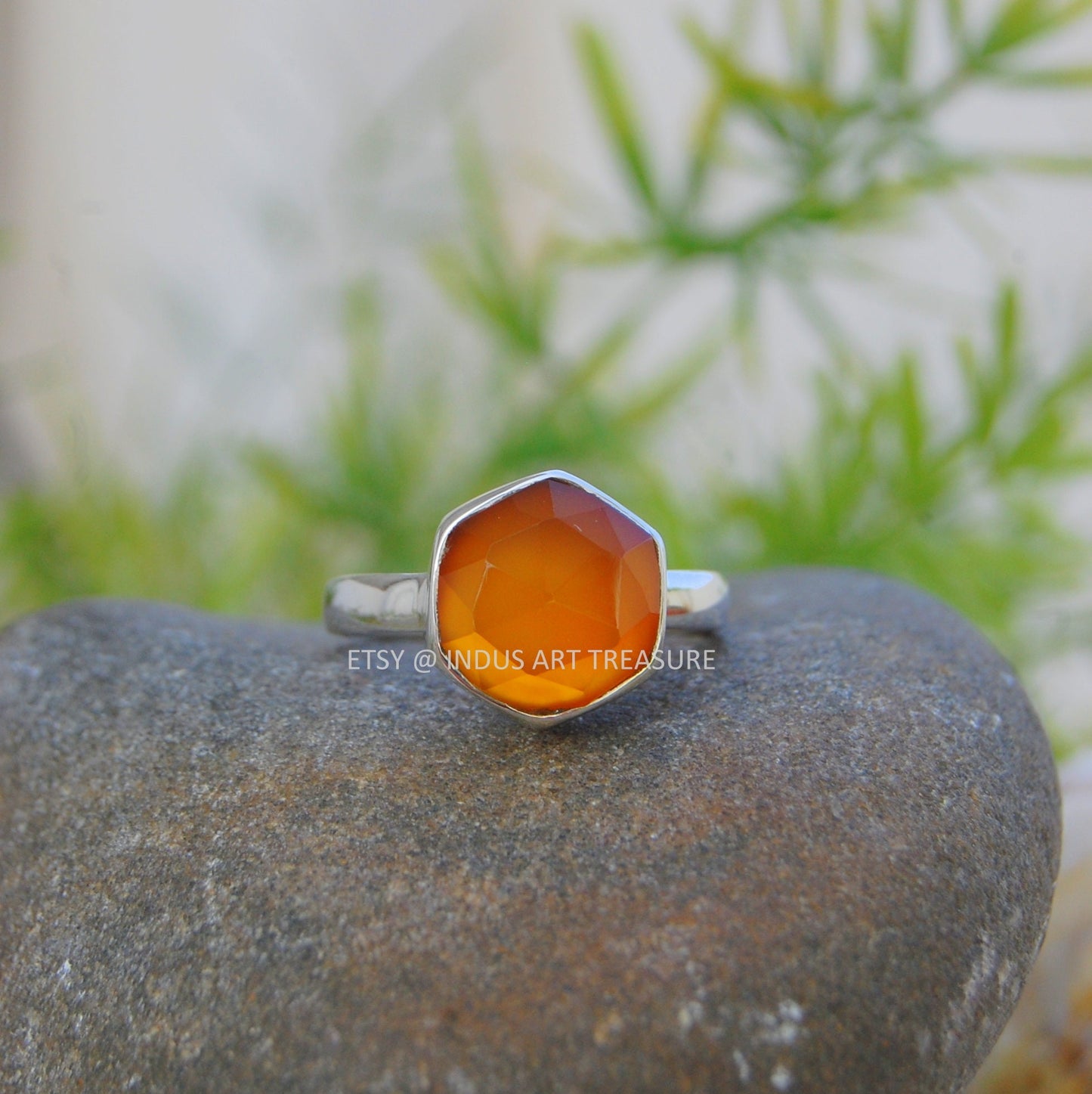 Orange Carnelian Ring