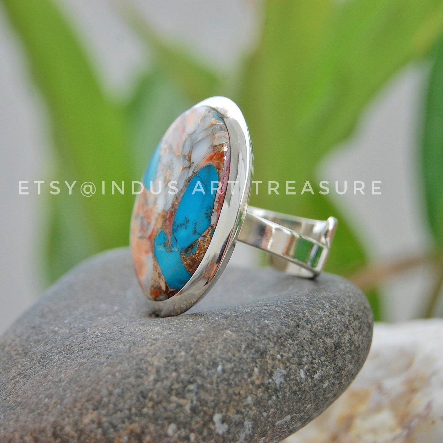 Oyster Turquoise Statement Ring