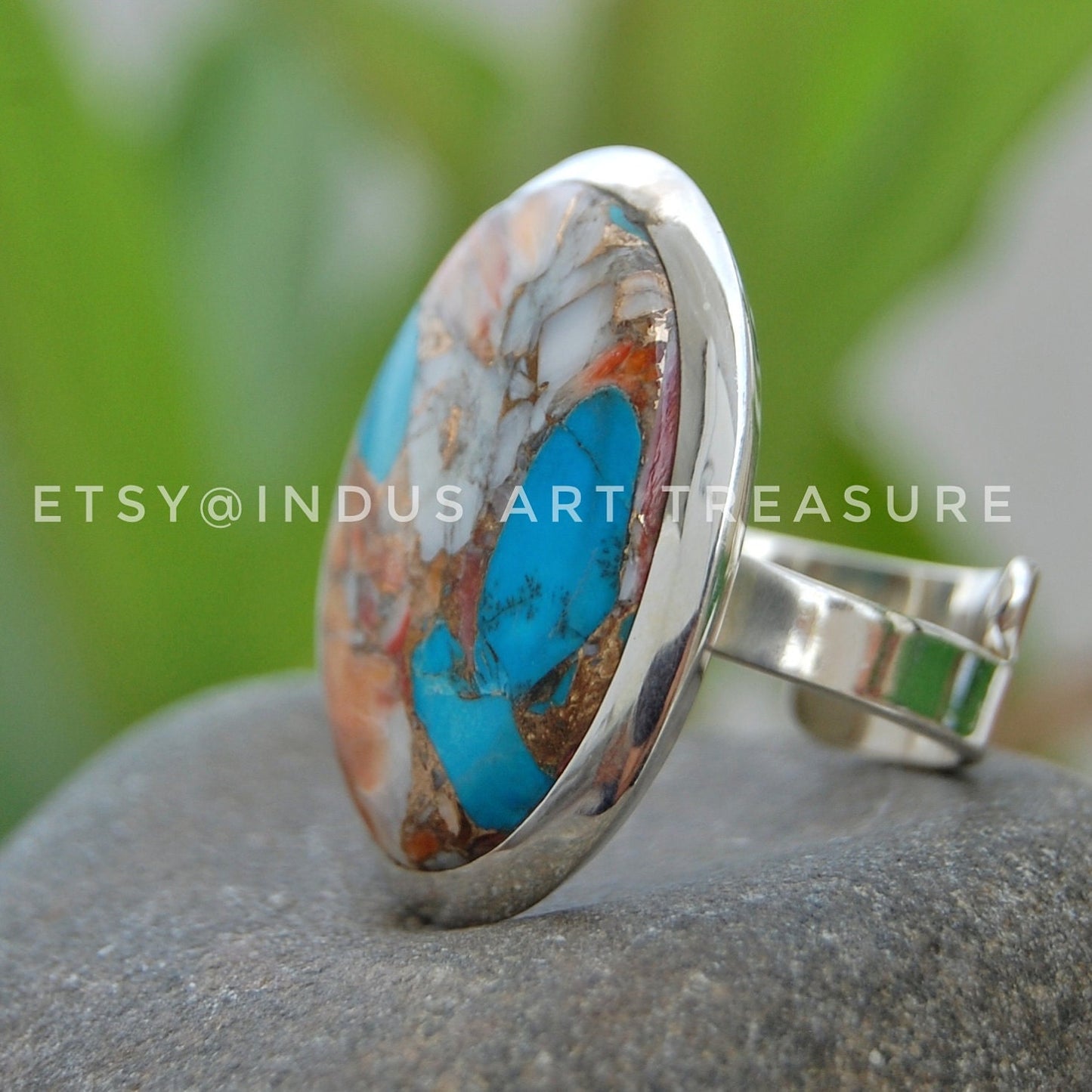 Oyster Turquoise Statement Ring