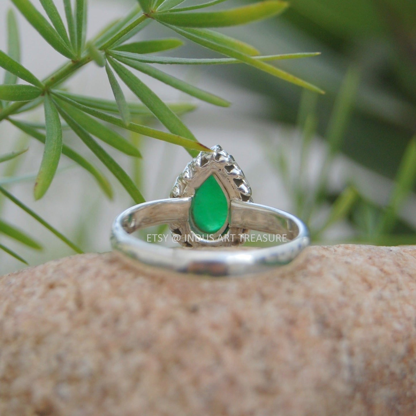 Green Jade Stone Ring