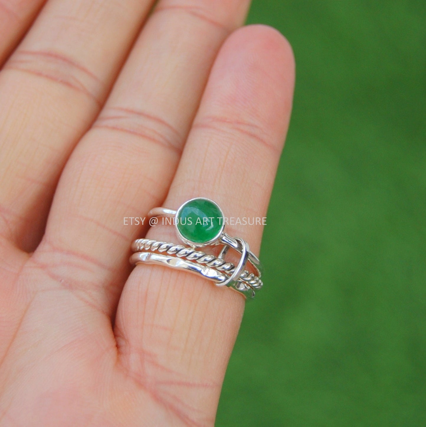 Jade Stacking Ring Set