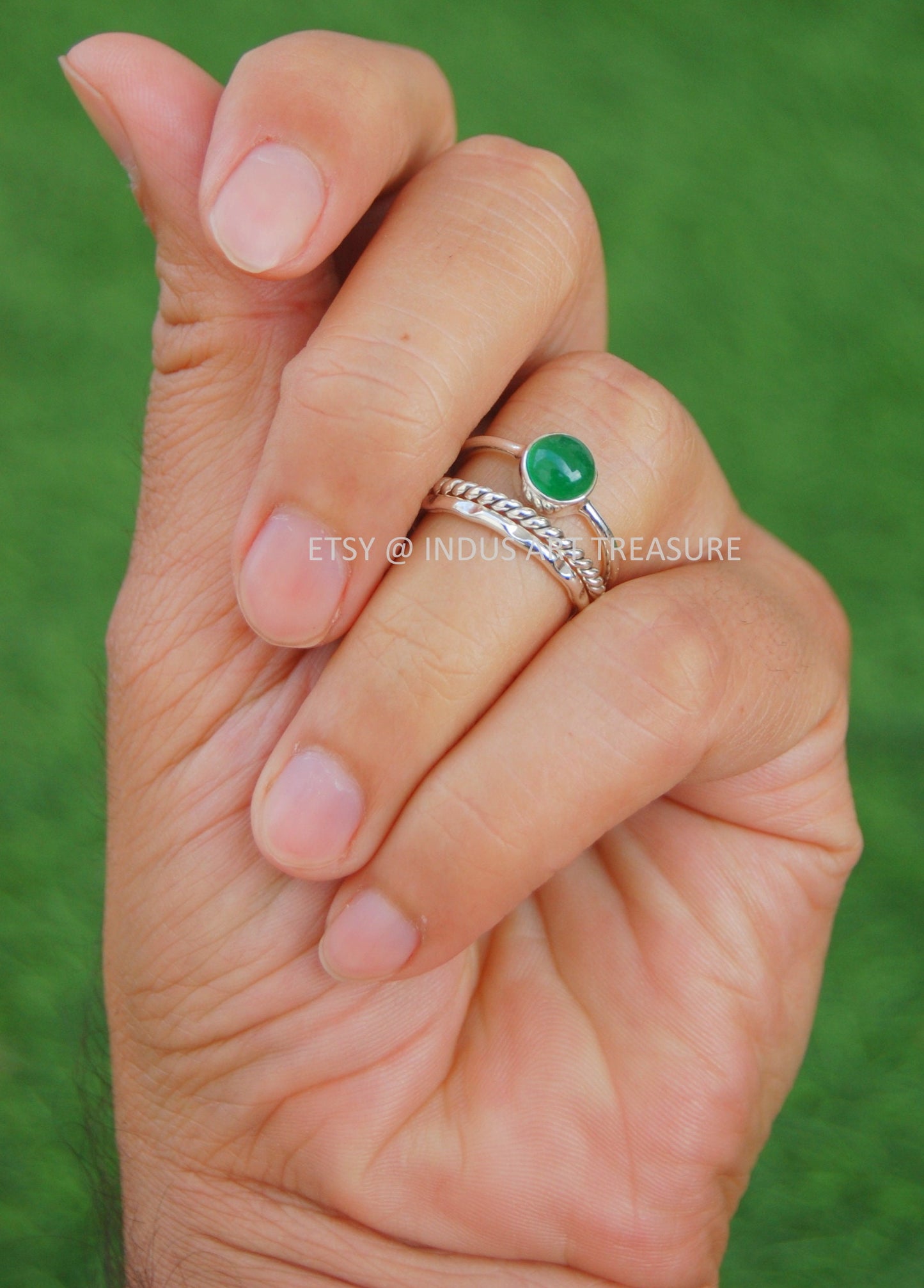 Jade Stacking Ring Set