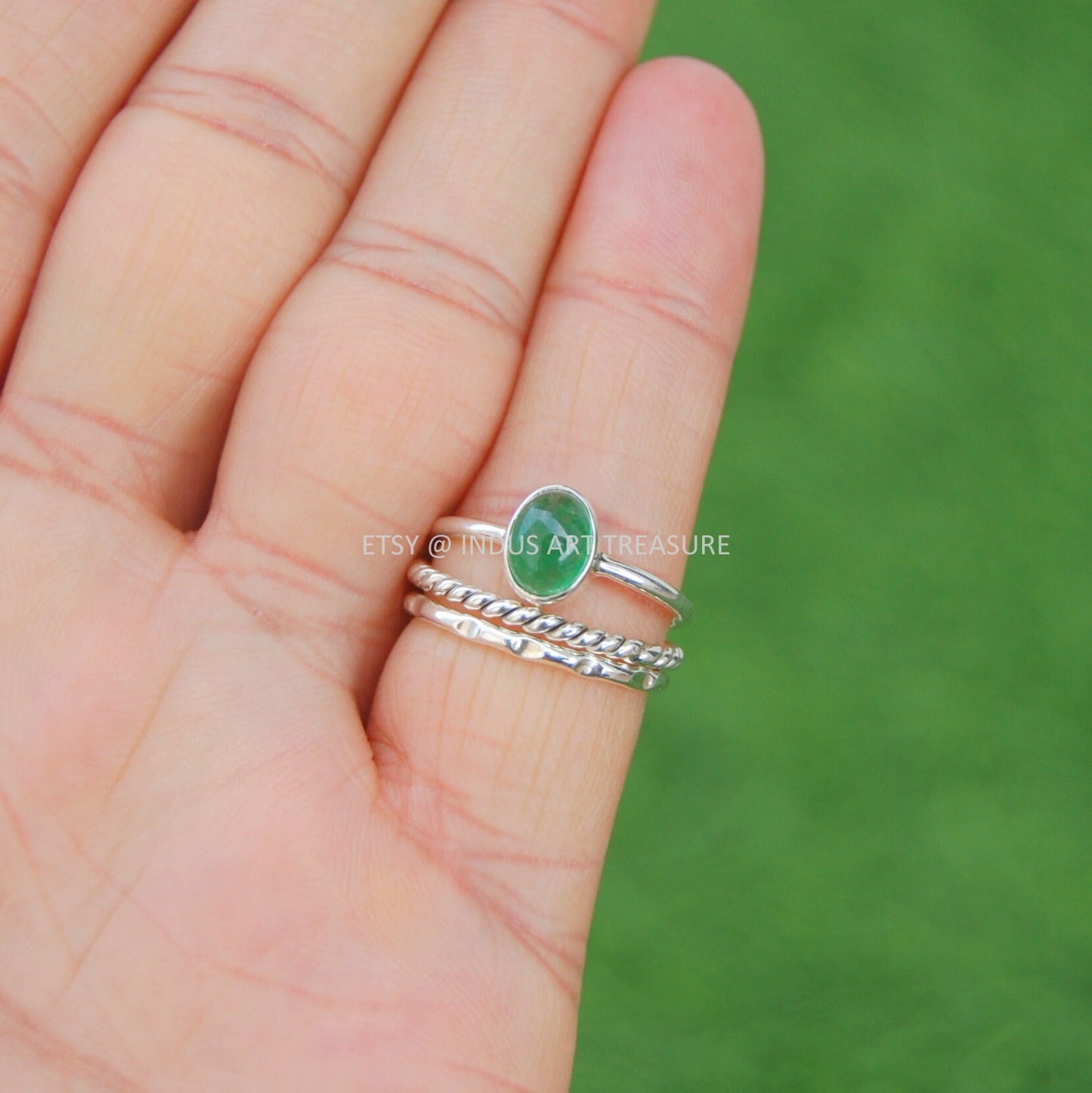 Jade Stacking Ring Set