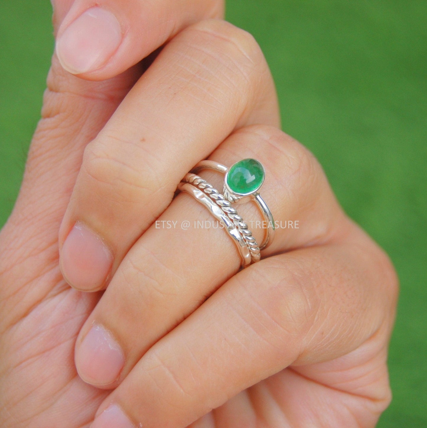 Jade Stacking Ring Set