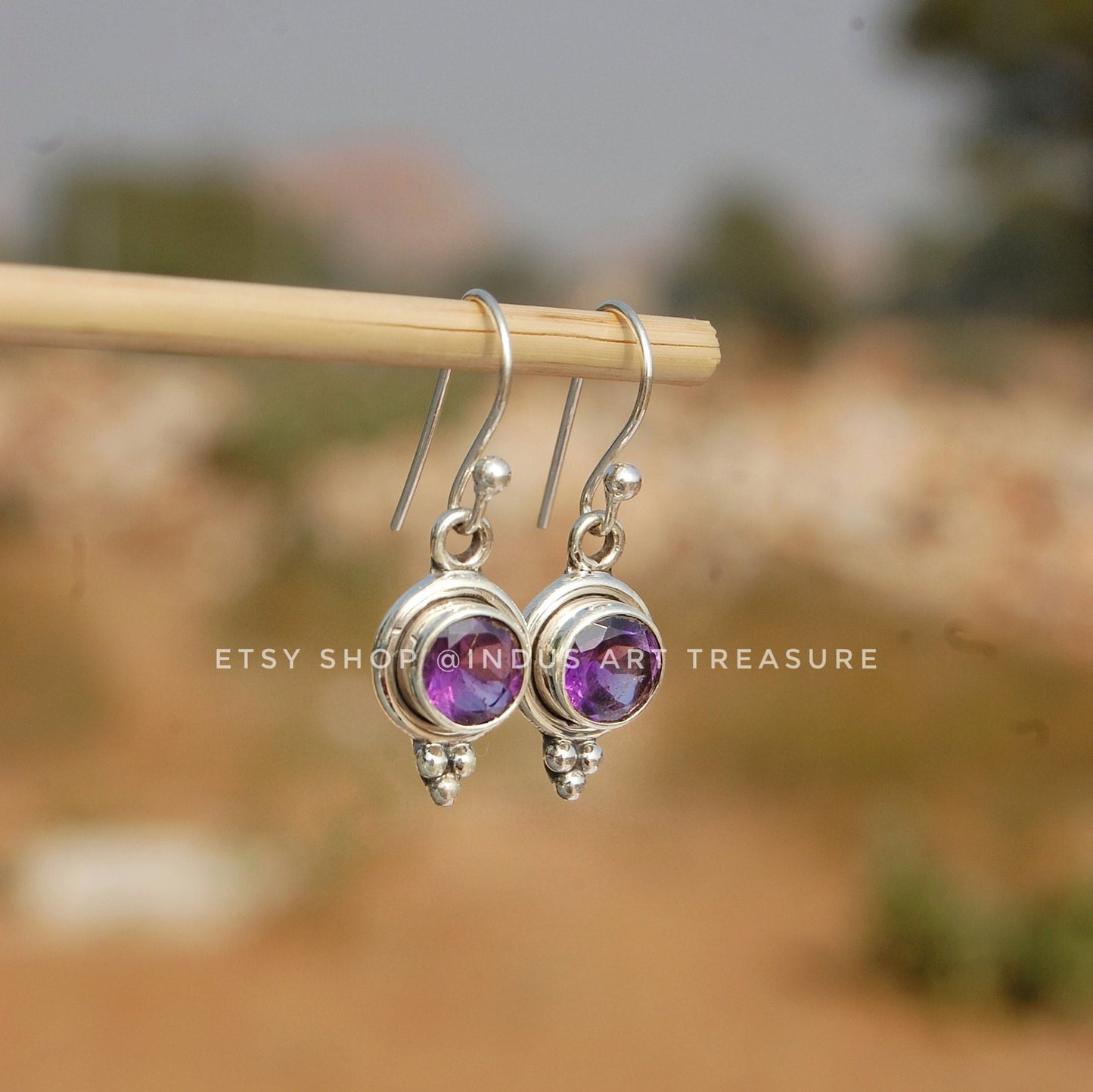 Purple Amethyst Earrings