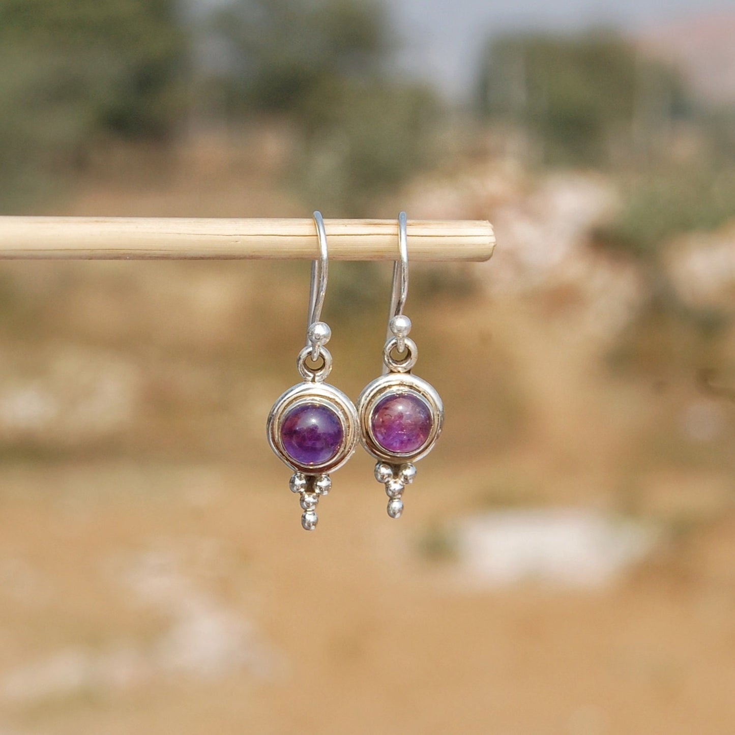 Amethyst Boho Earrings