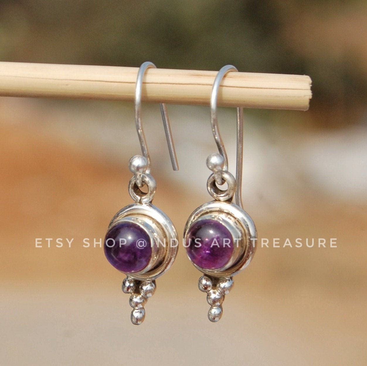 Amethyst Boho Earrings