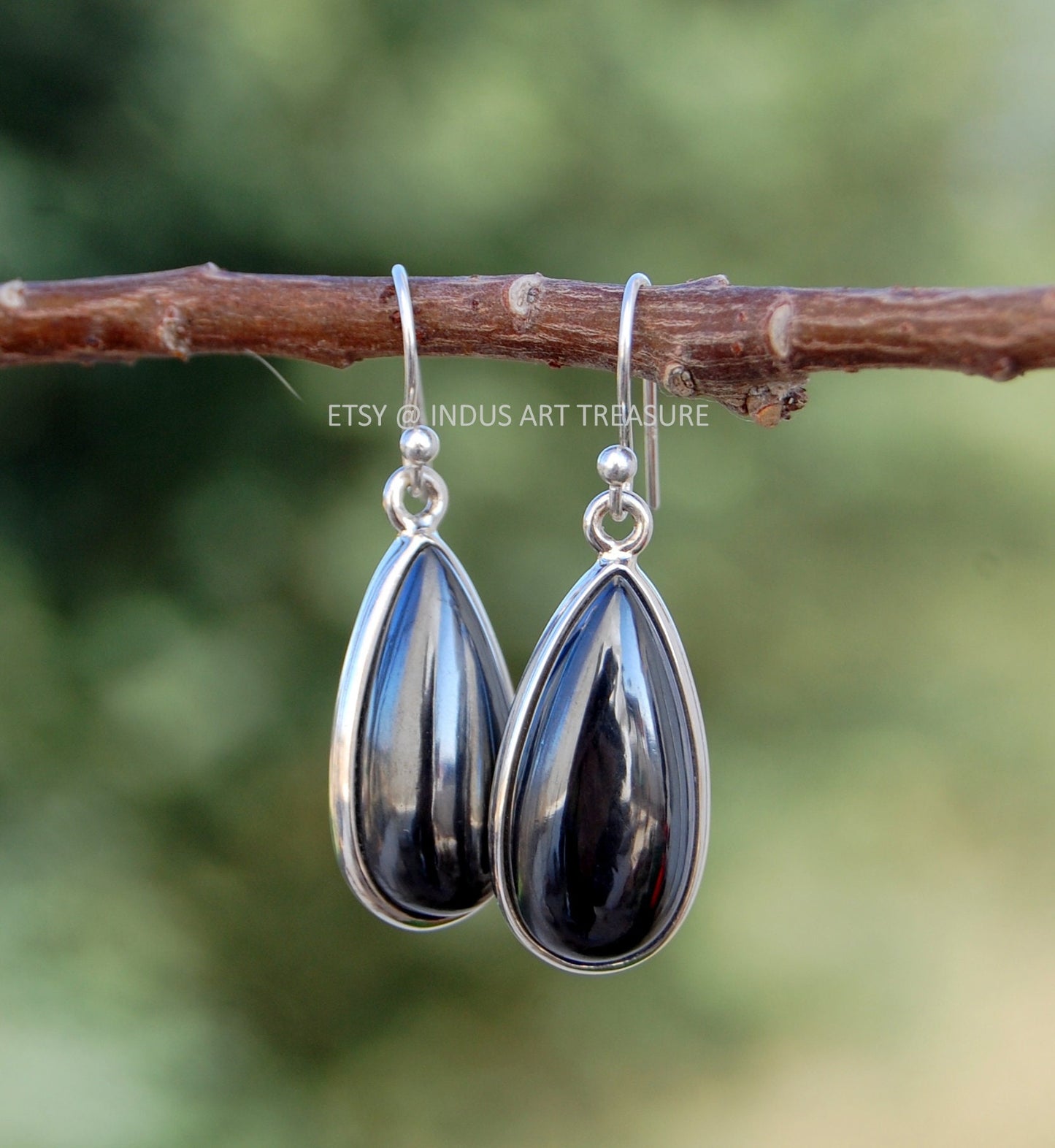 Hematite Drop Earrings