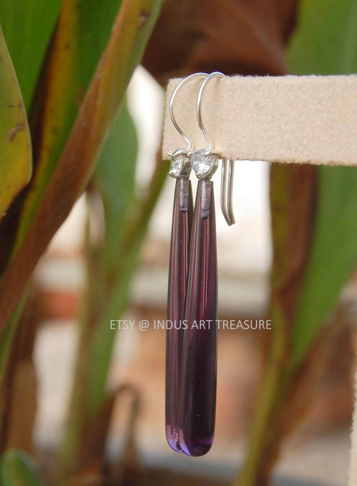 Smoky Quartz 50mm Long Drop Earrings