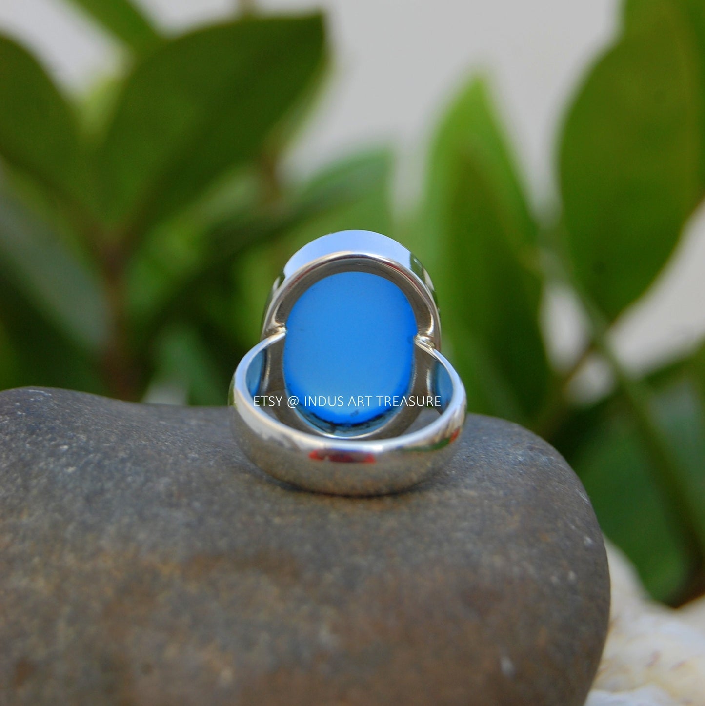 Aqua Chalcedony Ring