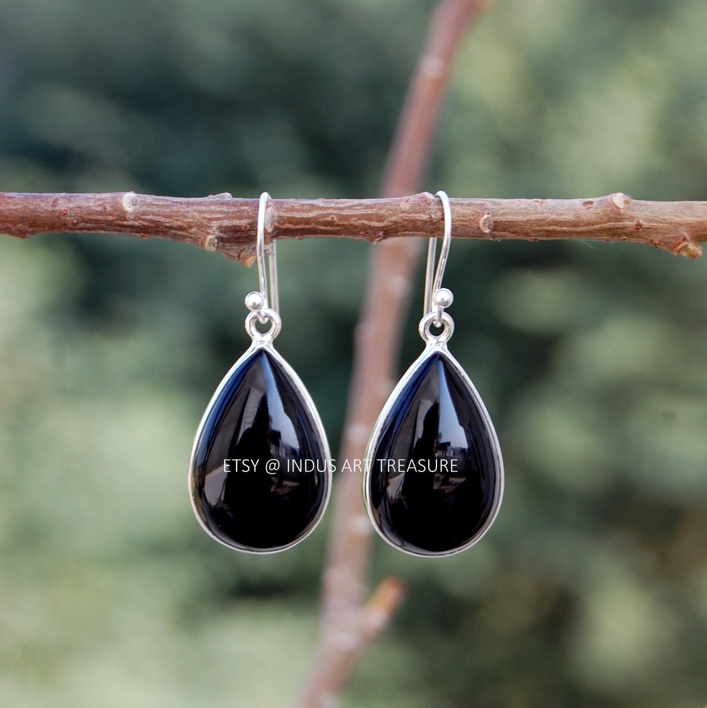Black Onyx Drop Earrings