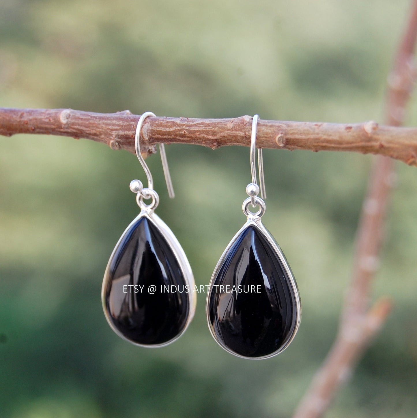Black Onyx Drop Earrings