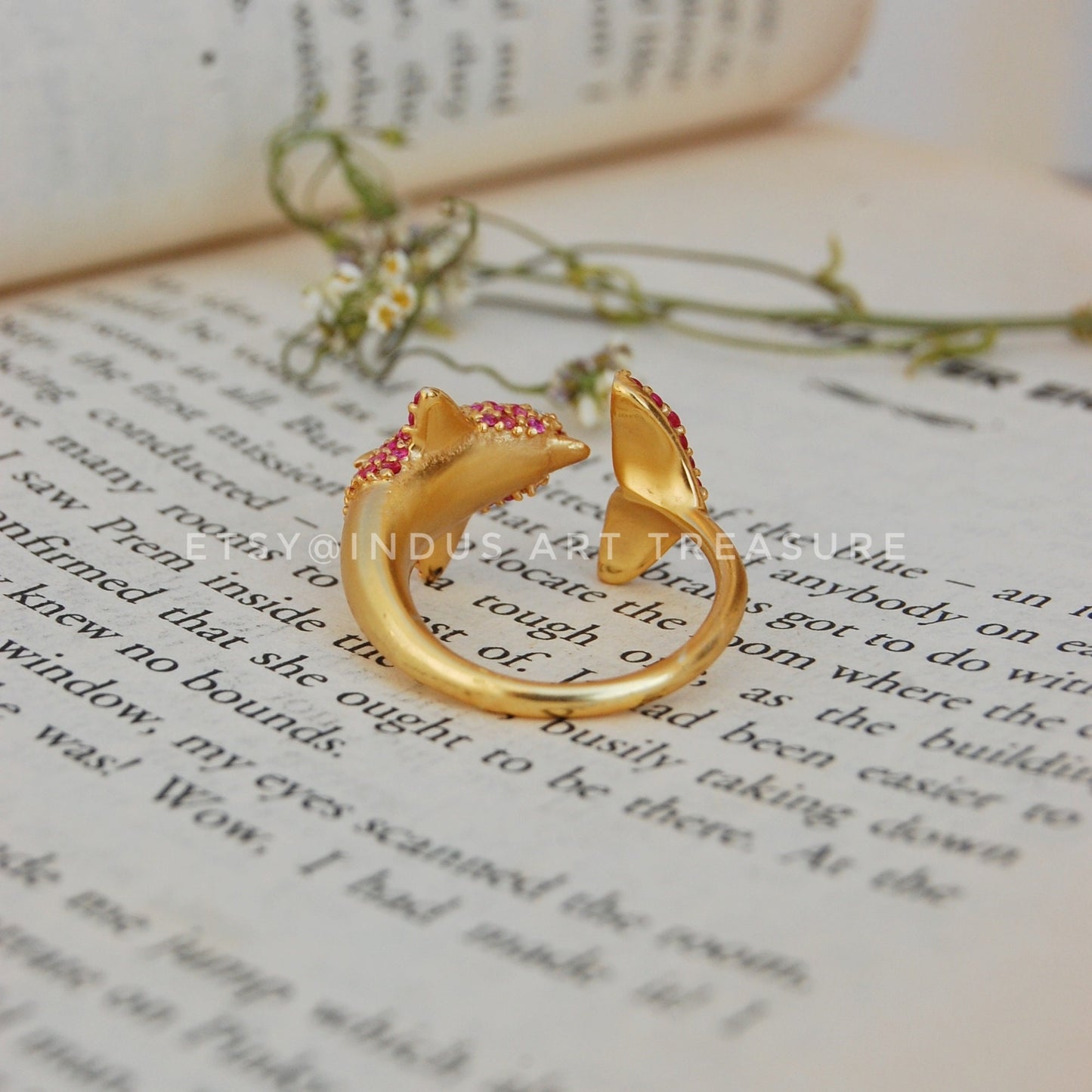 Ruby Gold Dainty Ring