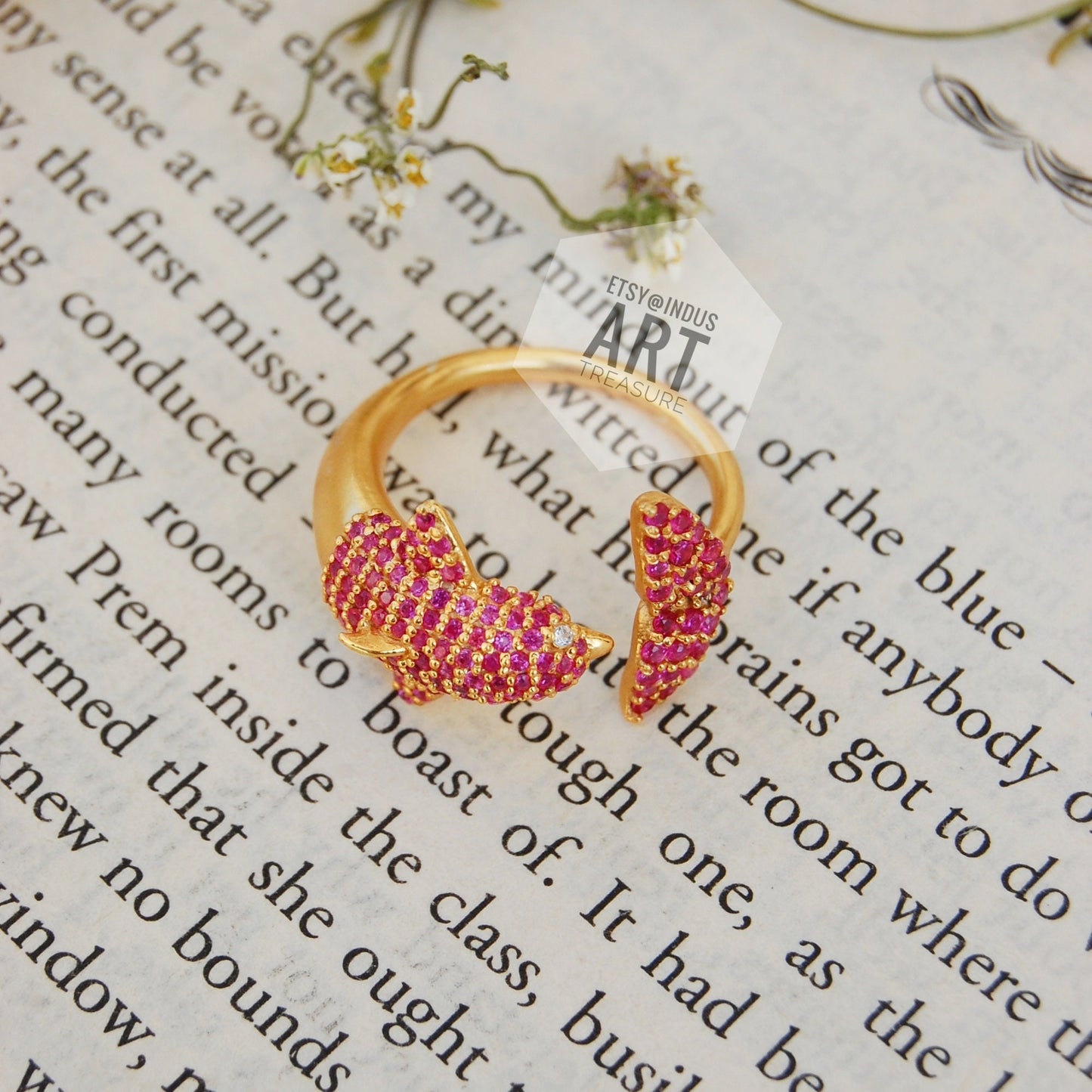 Ruby Gold Dainty Ring