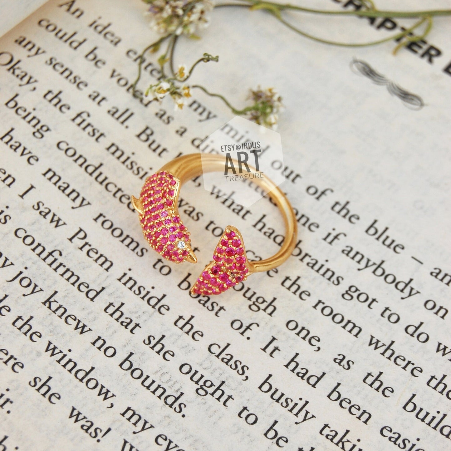 Ruby Gold Dainty Ring