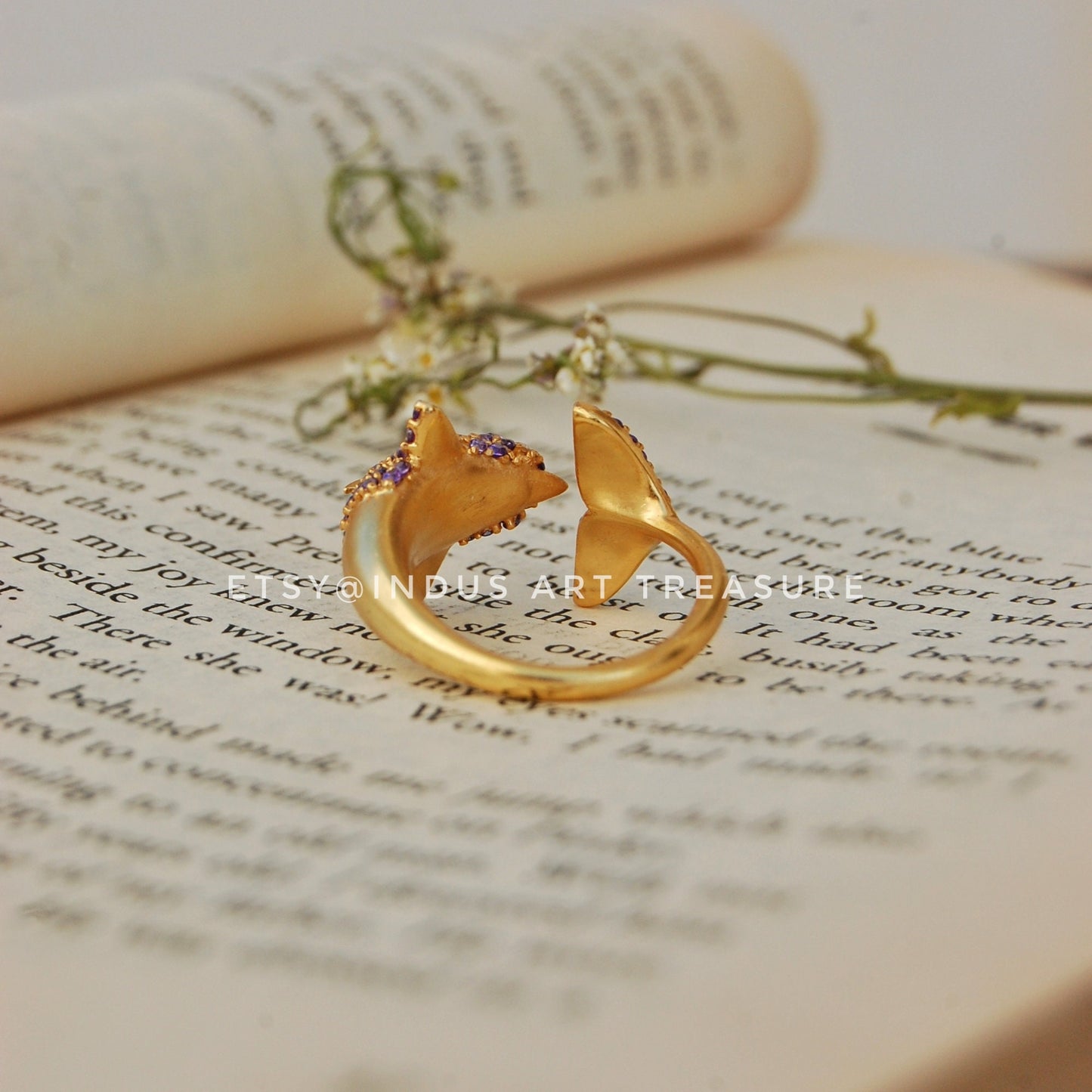 Amethyst Wrap Around Gold Ring