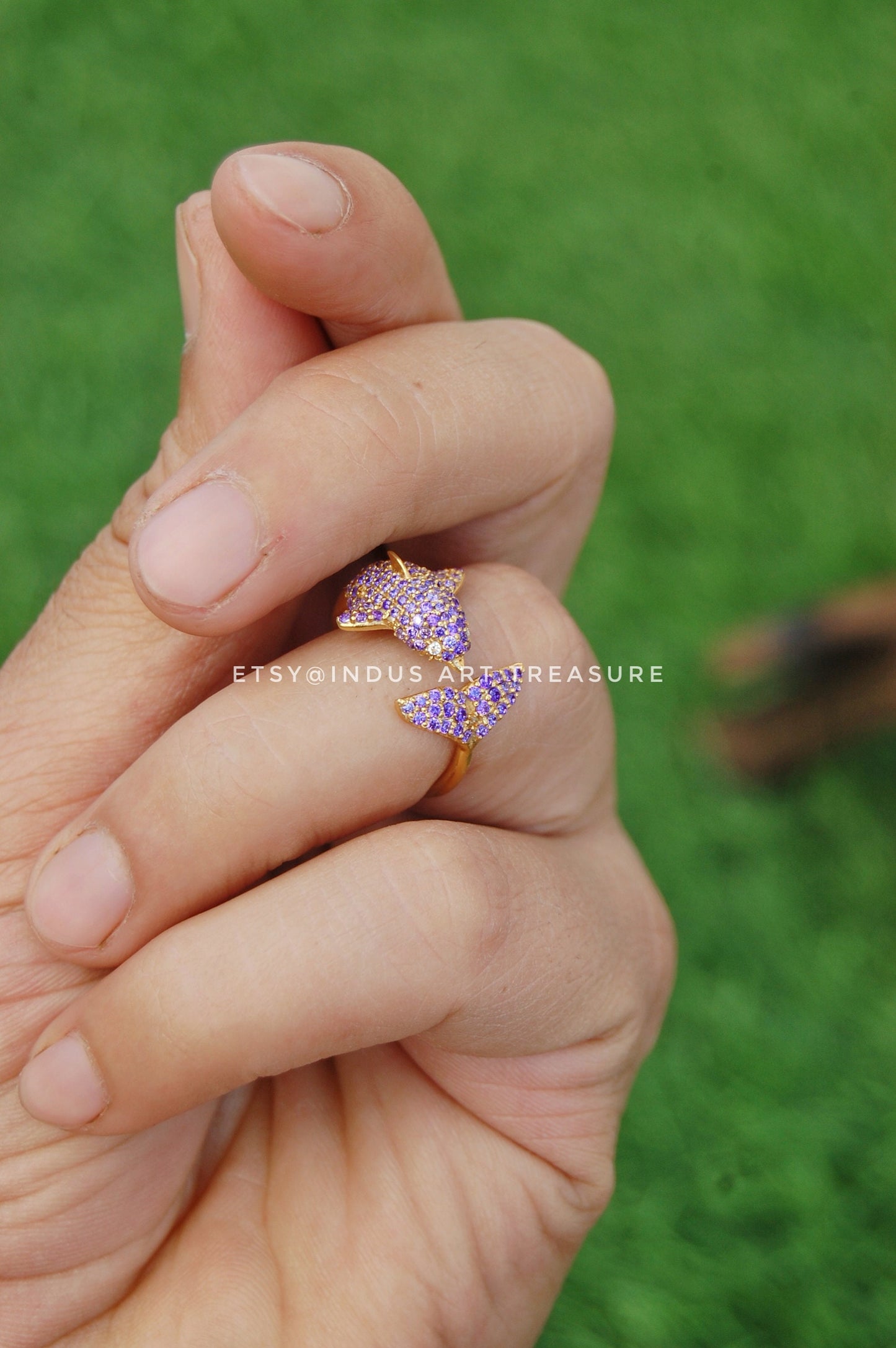 Amethyst Wrap Around Gold Ring