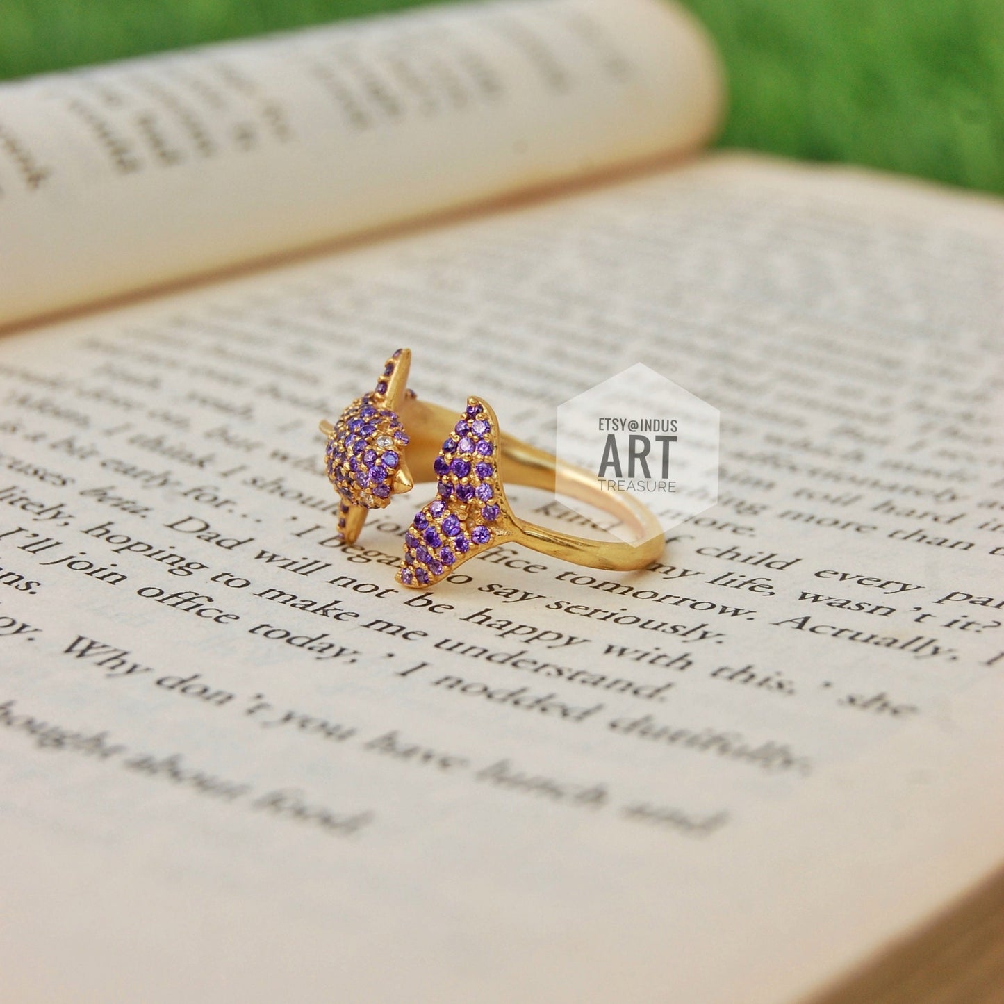 Amethyst Wrap Around Gold Ring