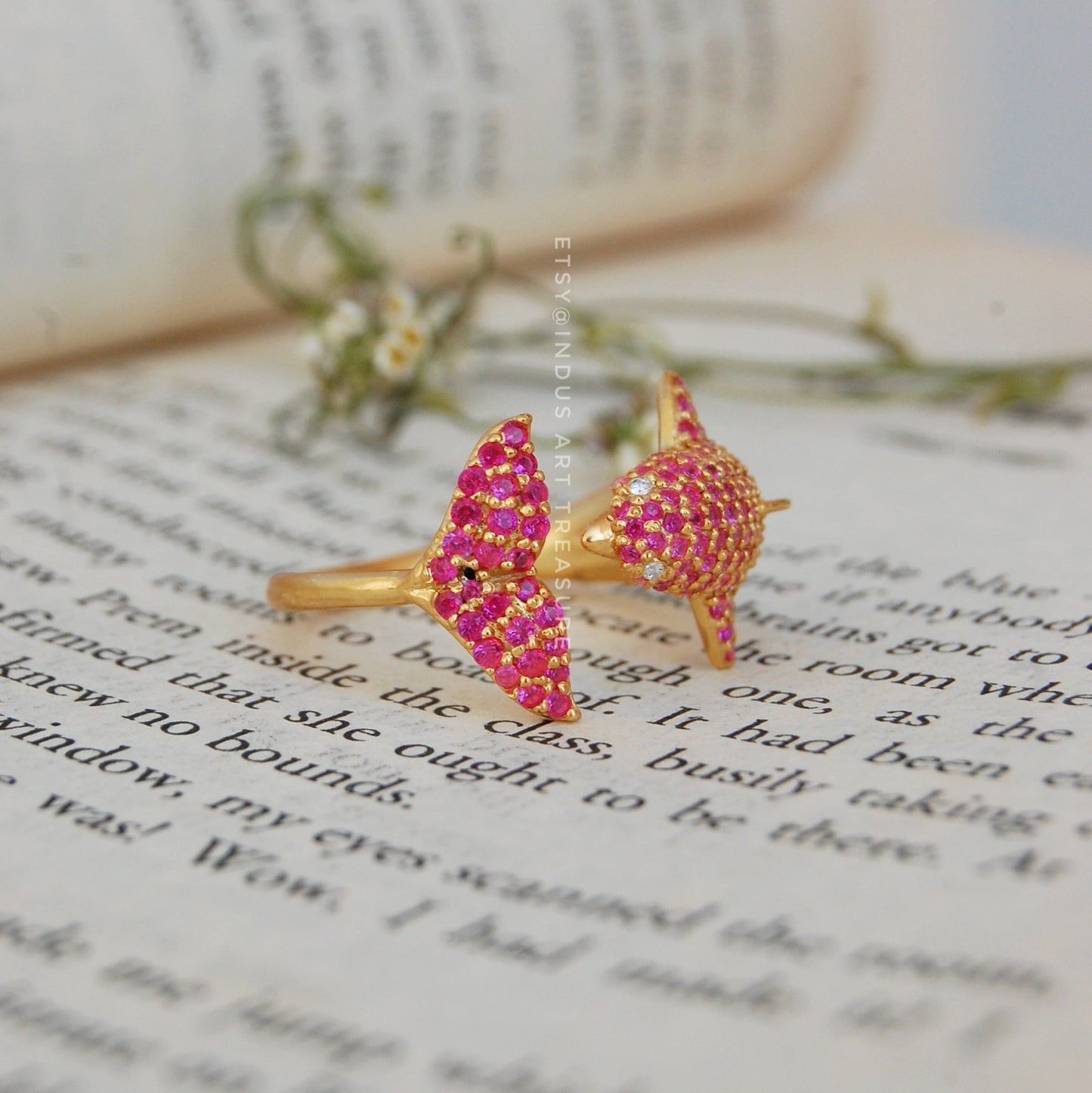 Ruby Gold Dainty Ring