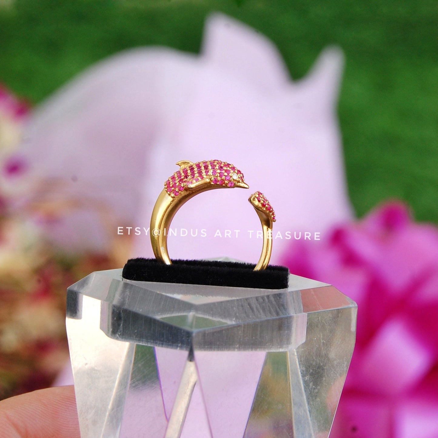 Ruby Gold Dainty Ring