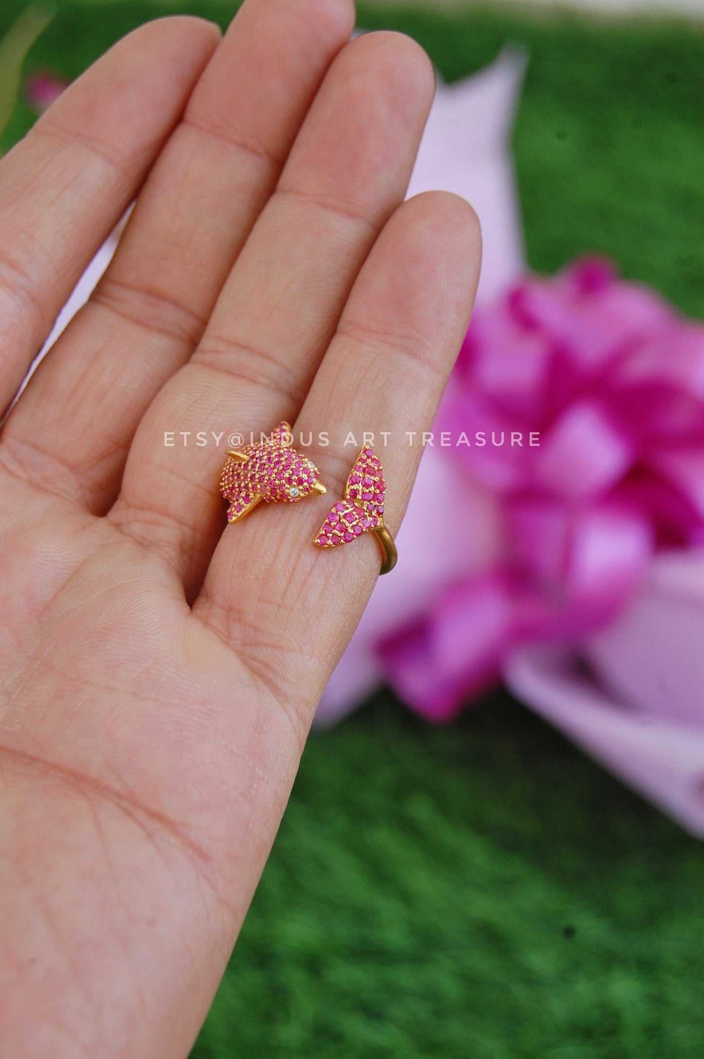 Ruby Gold Dainty Ring