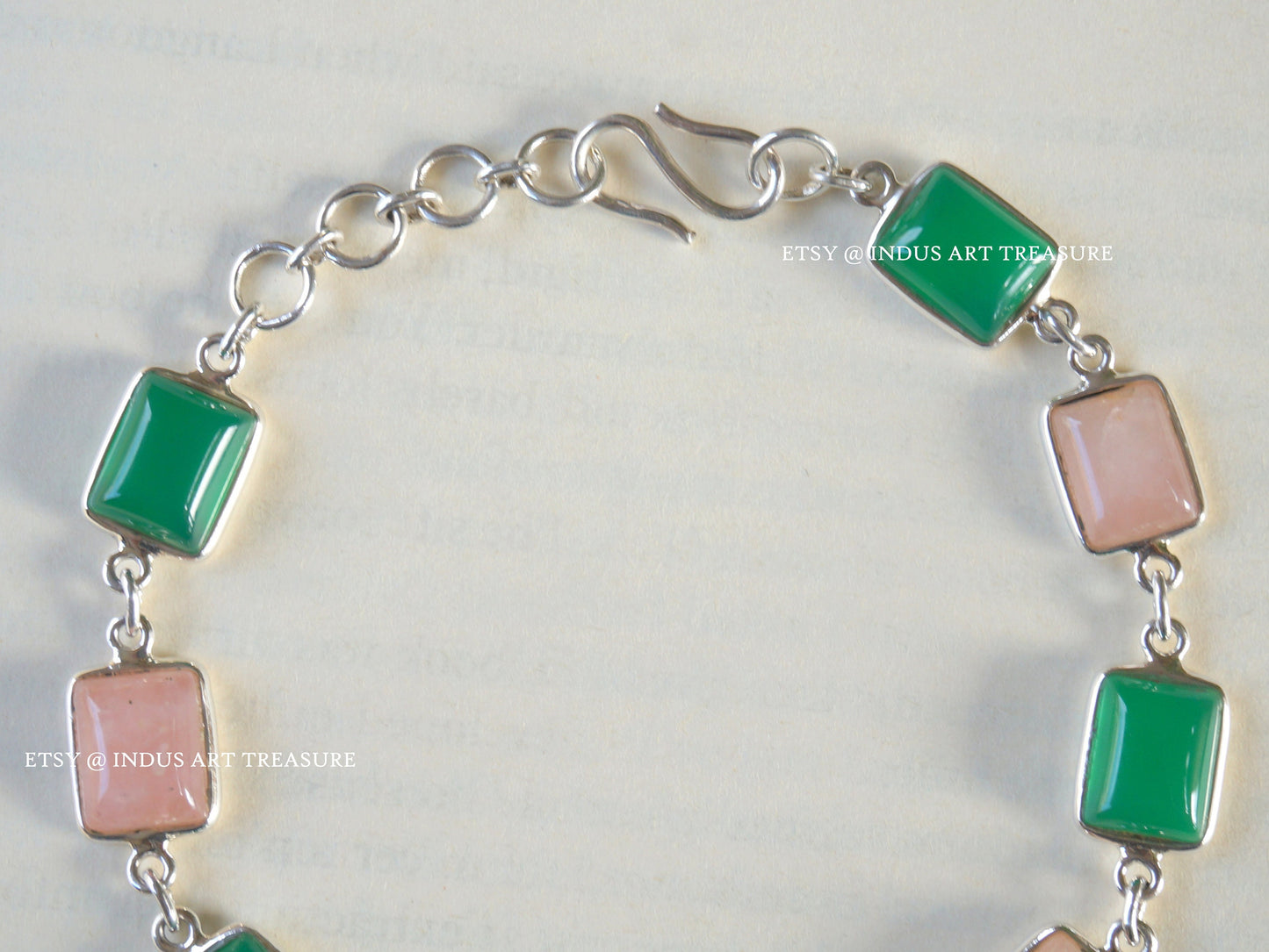 Rose Quartz & Green Onyx Bracelet