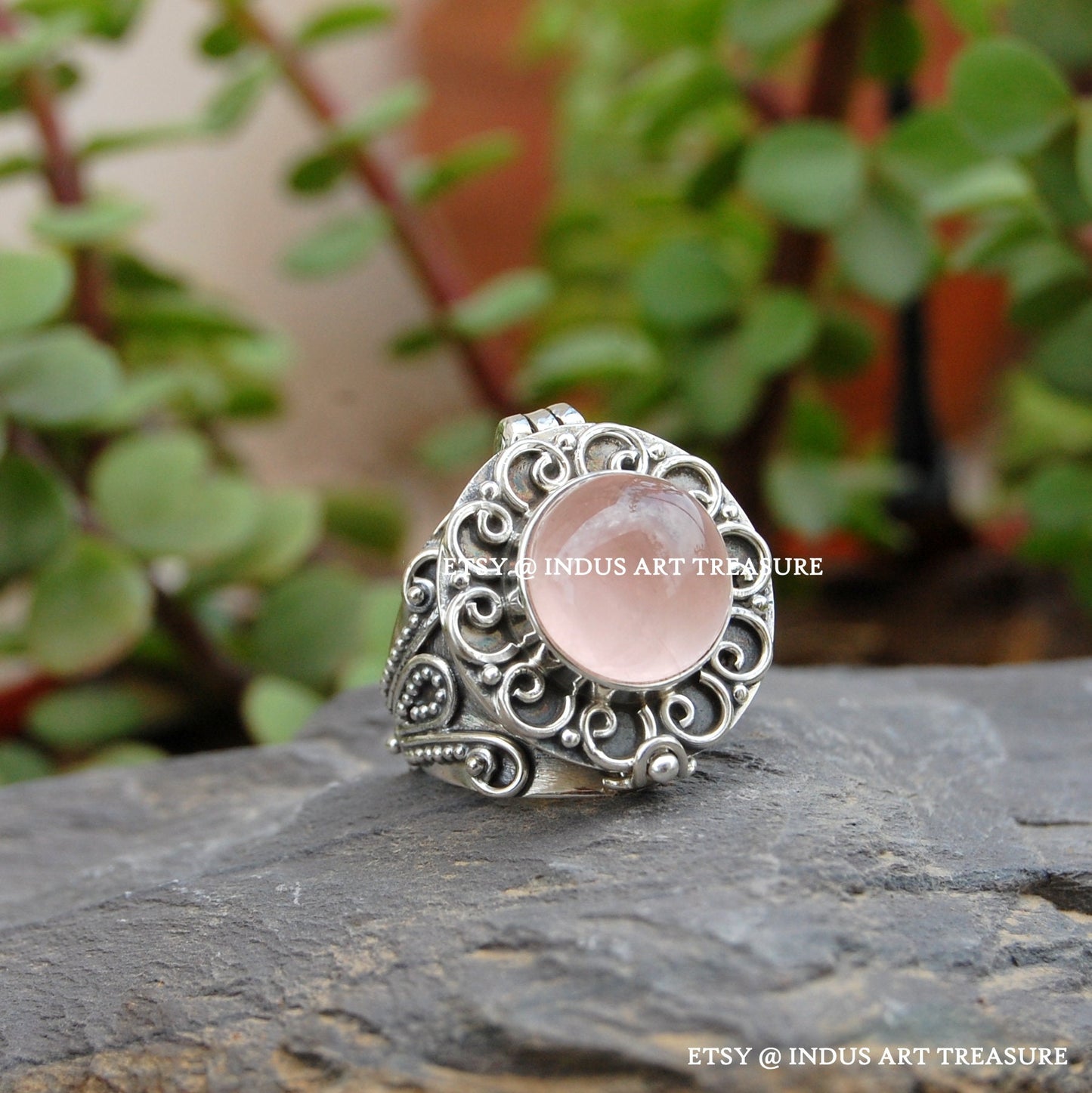 Rose Quartz Boho Ring