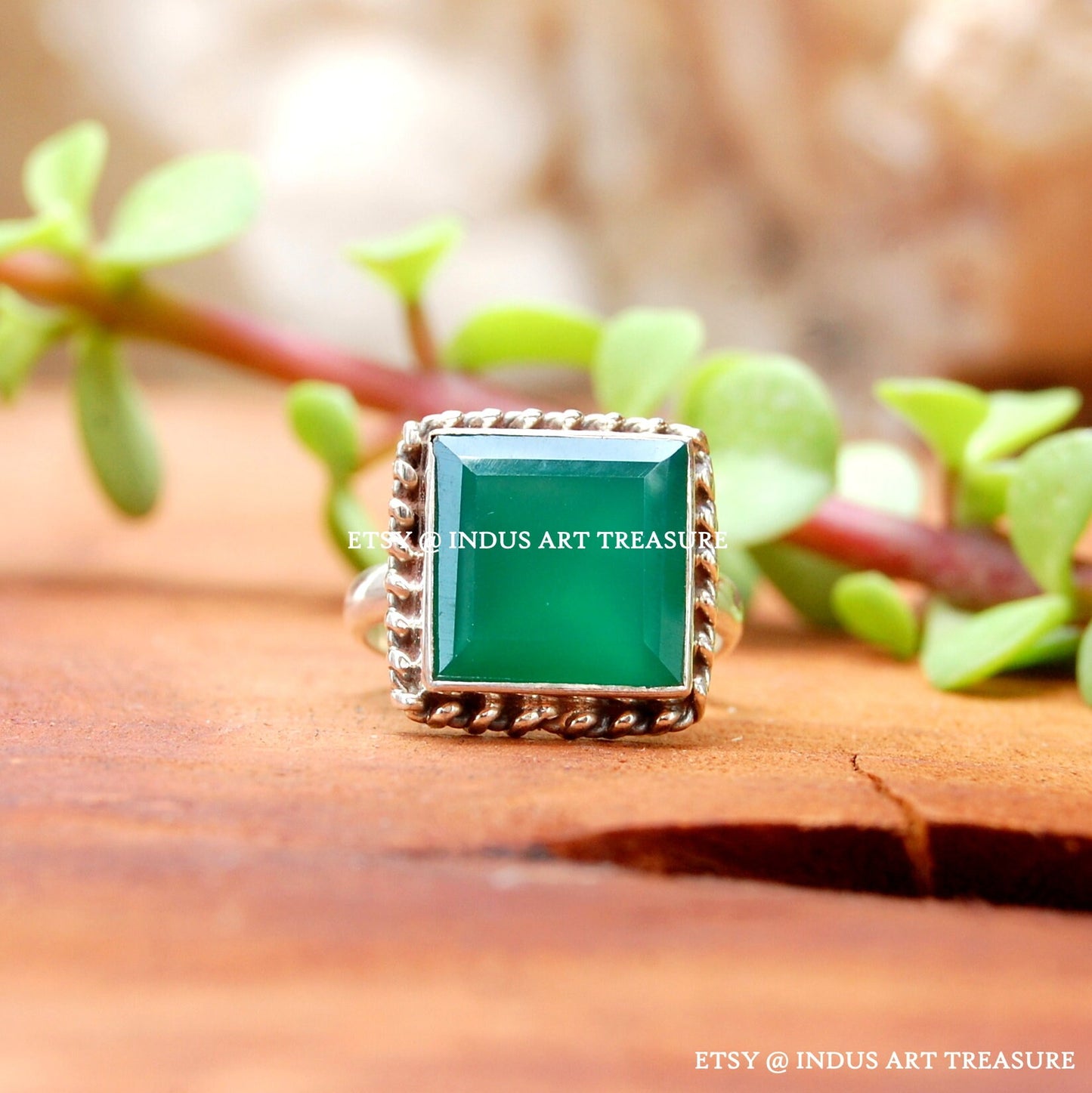 Green Onyx Ring