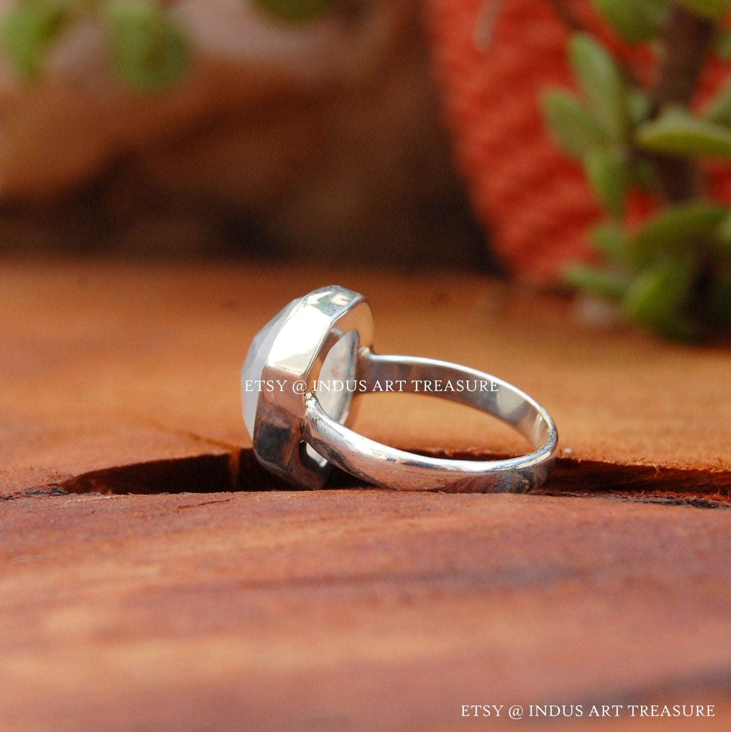 Rainbow Moonstone Ring