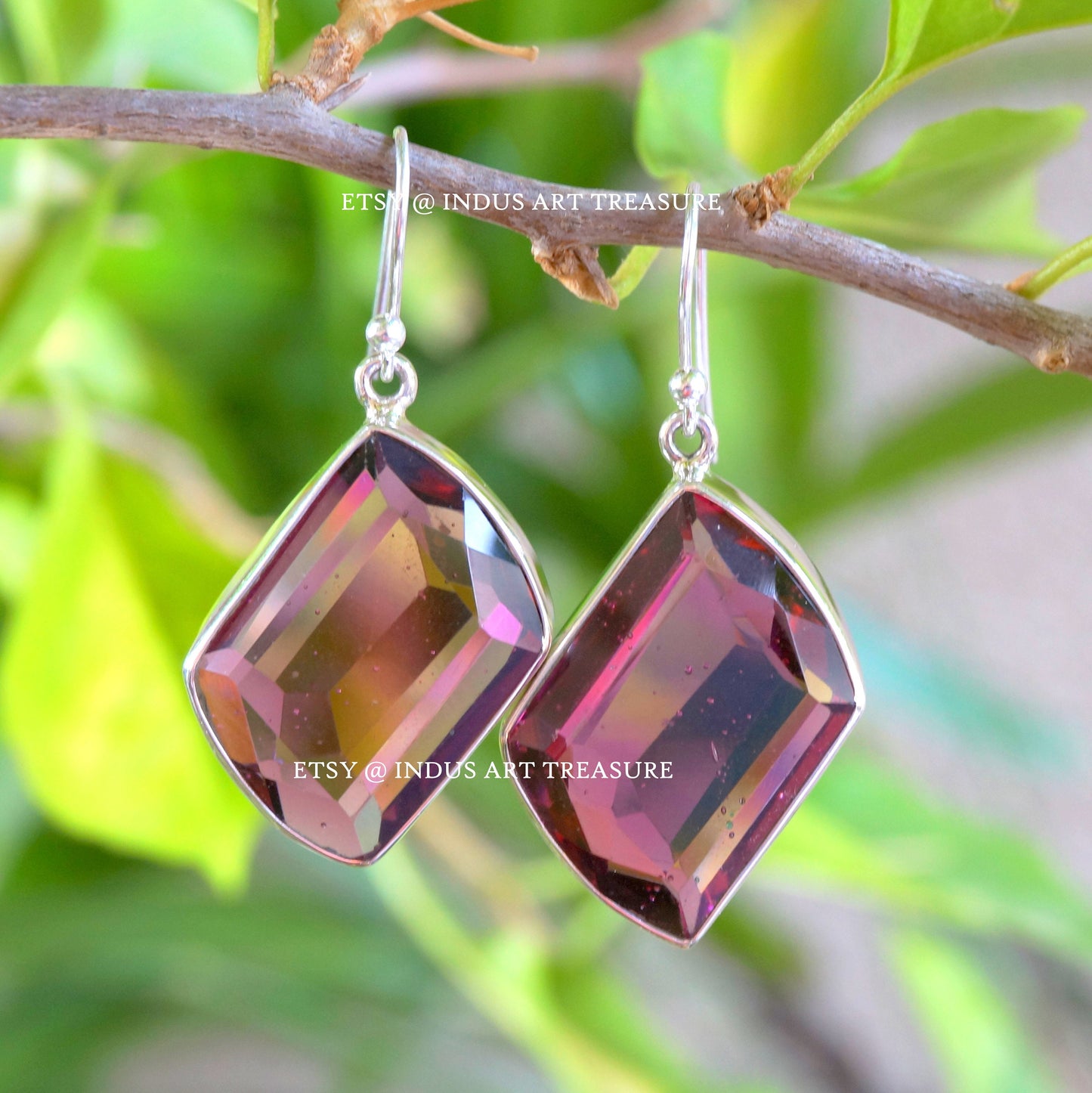 Pink Tourmaline Fancy Earrings