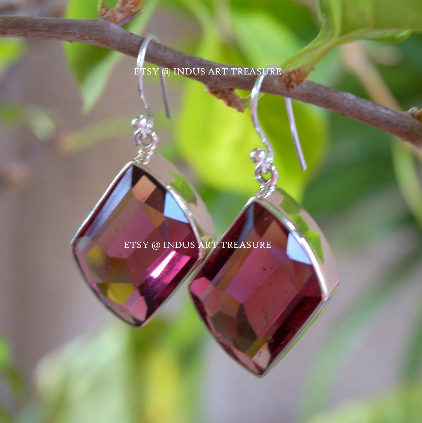 Pink Tourmaline Fancy Earrings