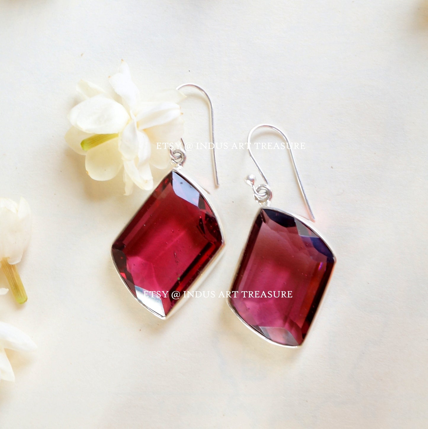Pink Tourmaline Fancy Earrings