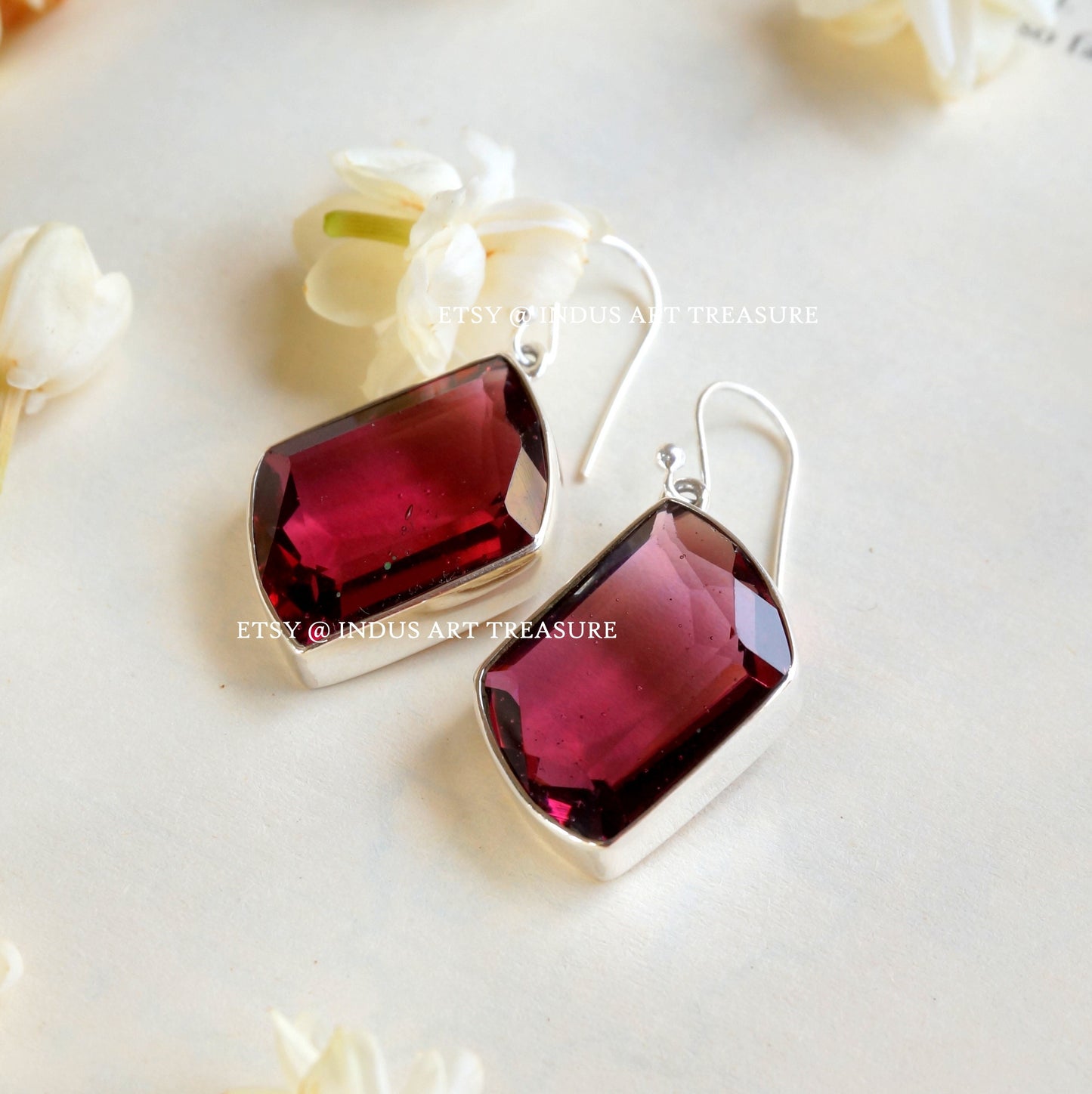 Pink Tourmaline Fancy Earrings
