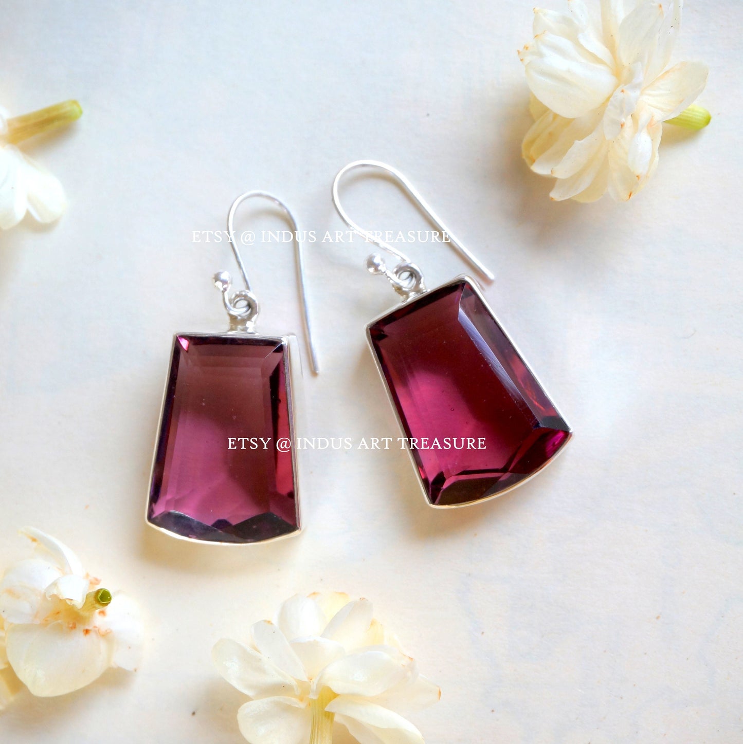 Pink Tourmaline Fancy Earrings