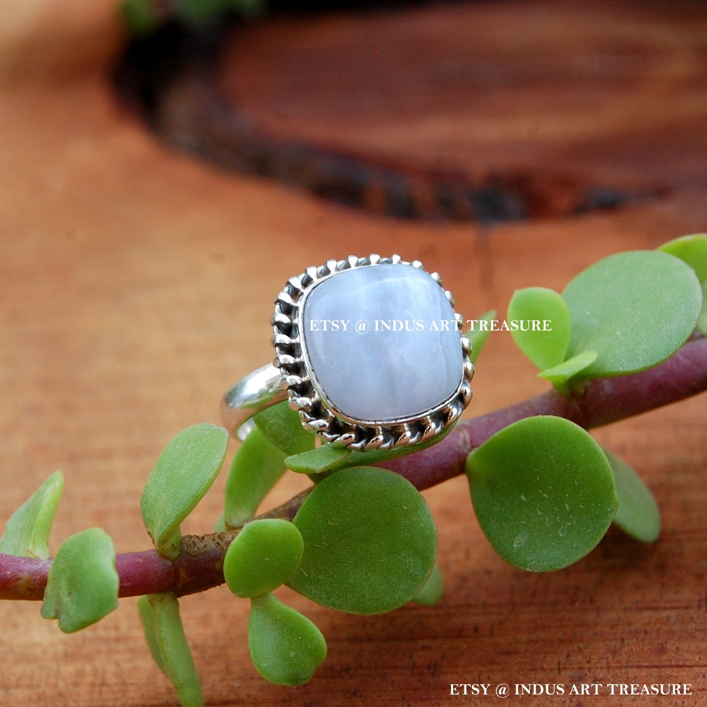 Blue Lace Agate Ring