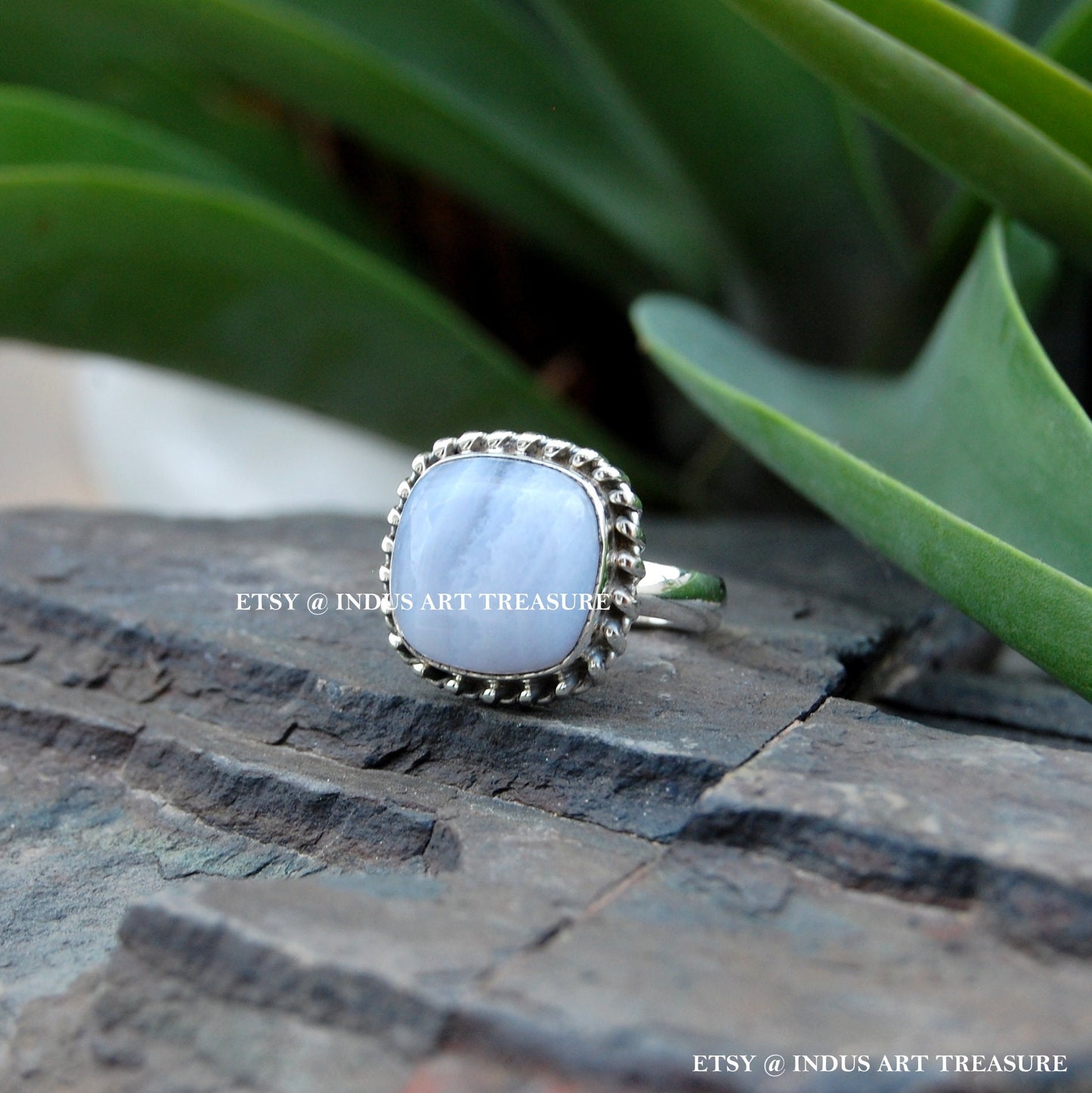 Blue Lace Agate Ring