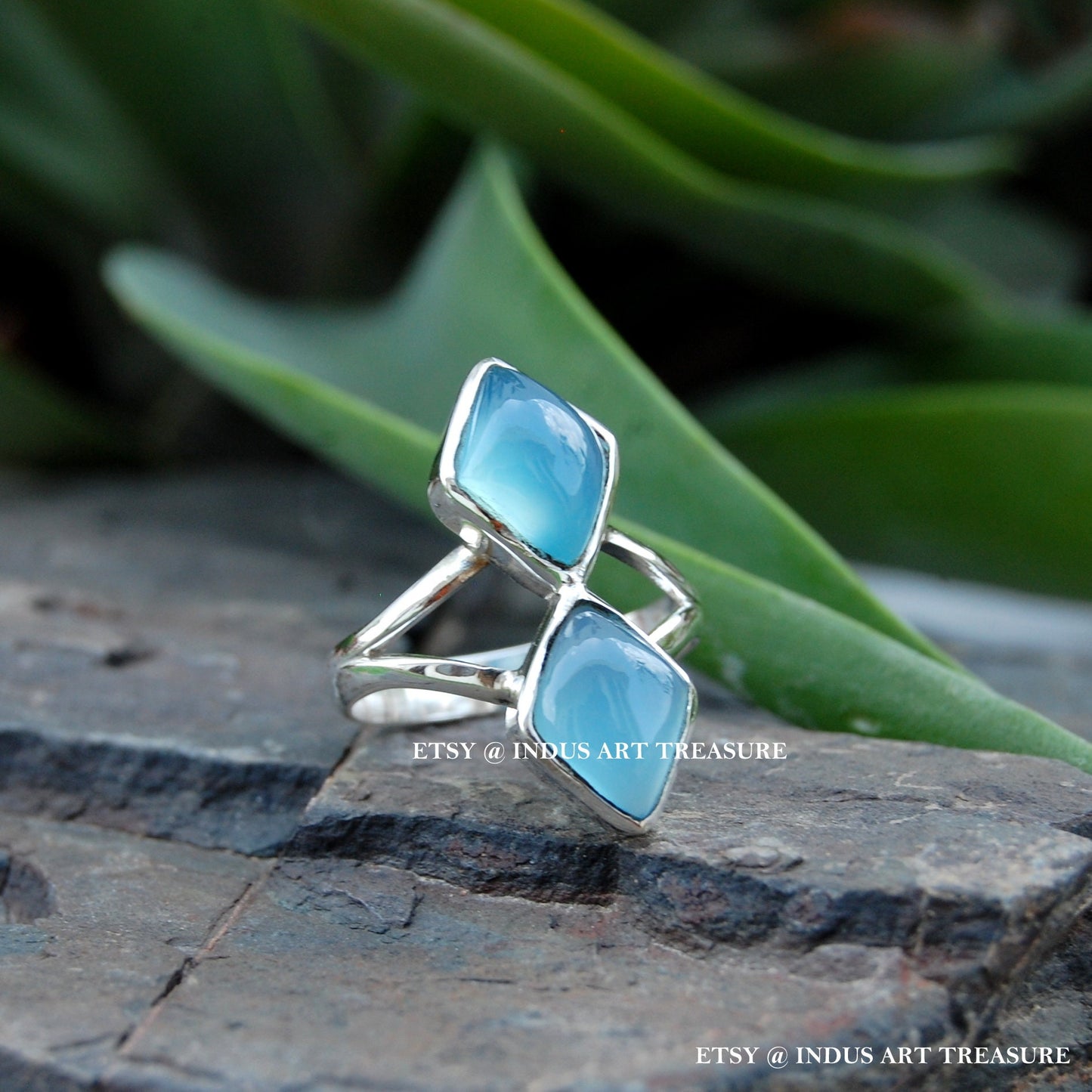 Blue Chalcedony Ring