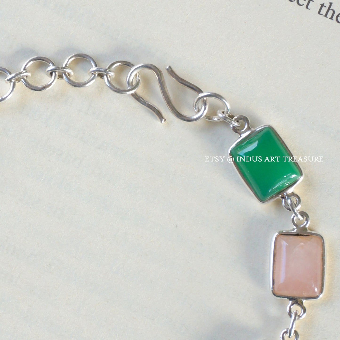 Rose Quartz & Green Onyx Bracelet