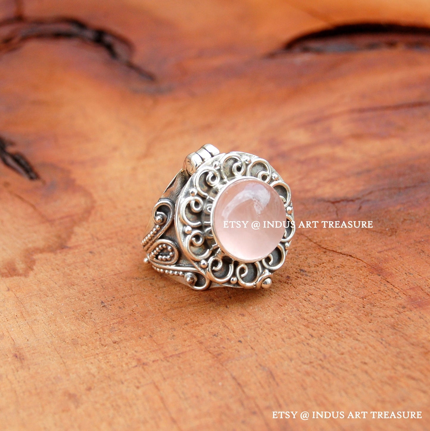 Rose Quartz Boho Ring