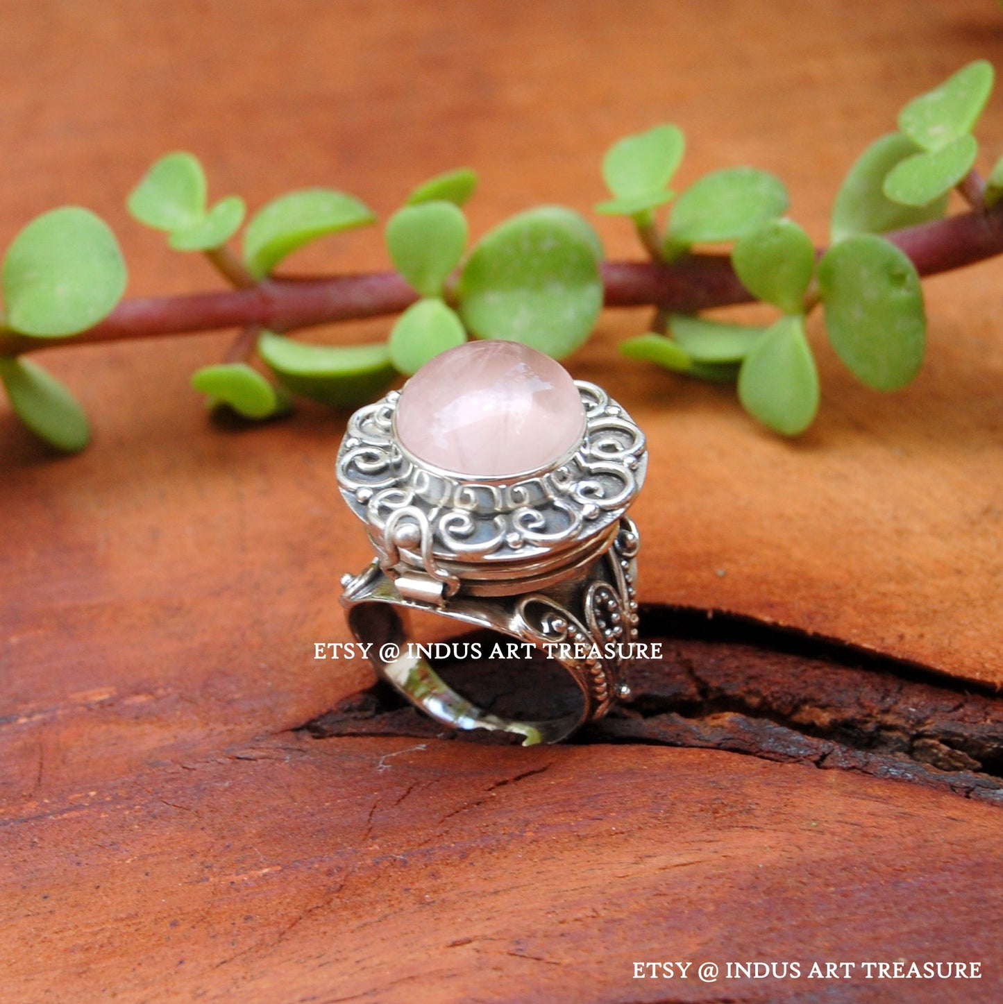 Rose Quartz Boho Ring