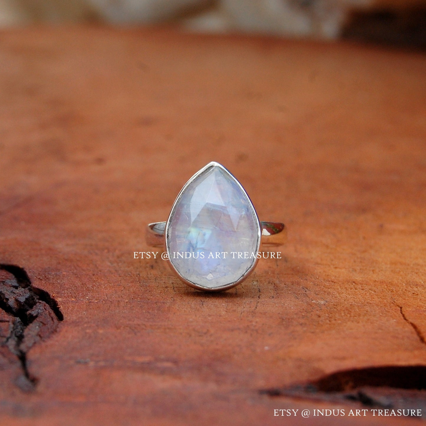 Rainbow Moonstone Ring