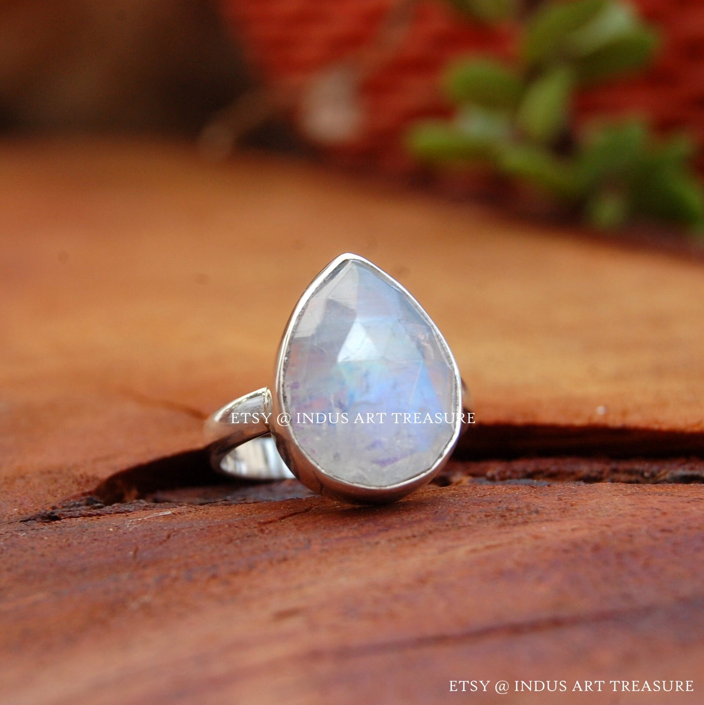 Rainbow Moonstone Ring