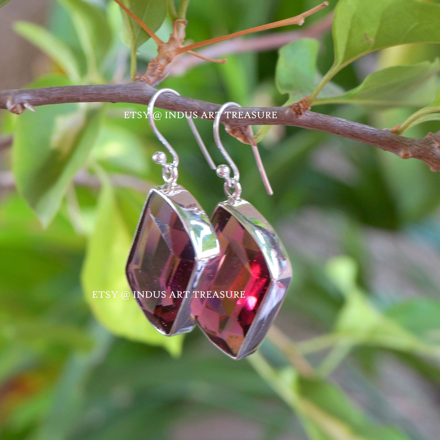 Pink Tourmaline Fancy Earrings
