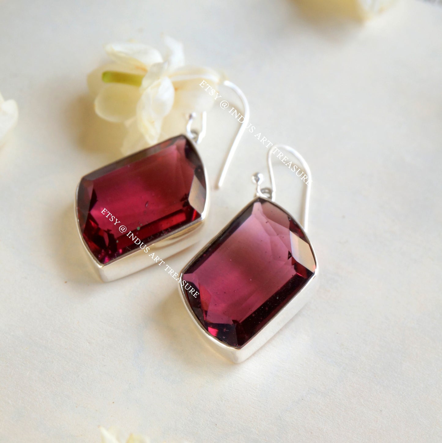 Pink Tourmaline Fancy Earrings