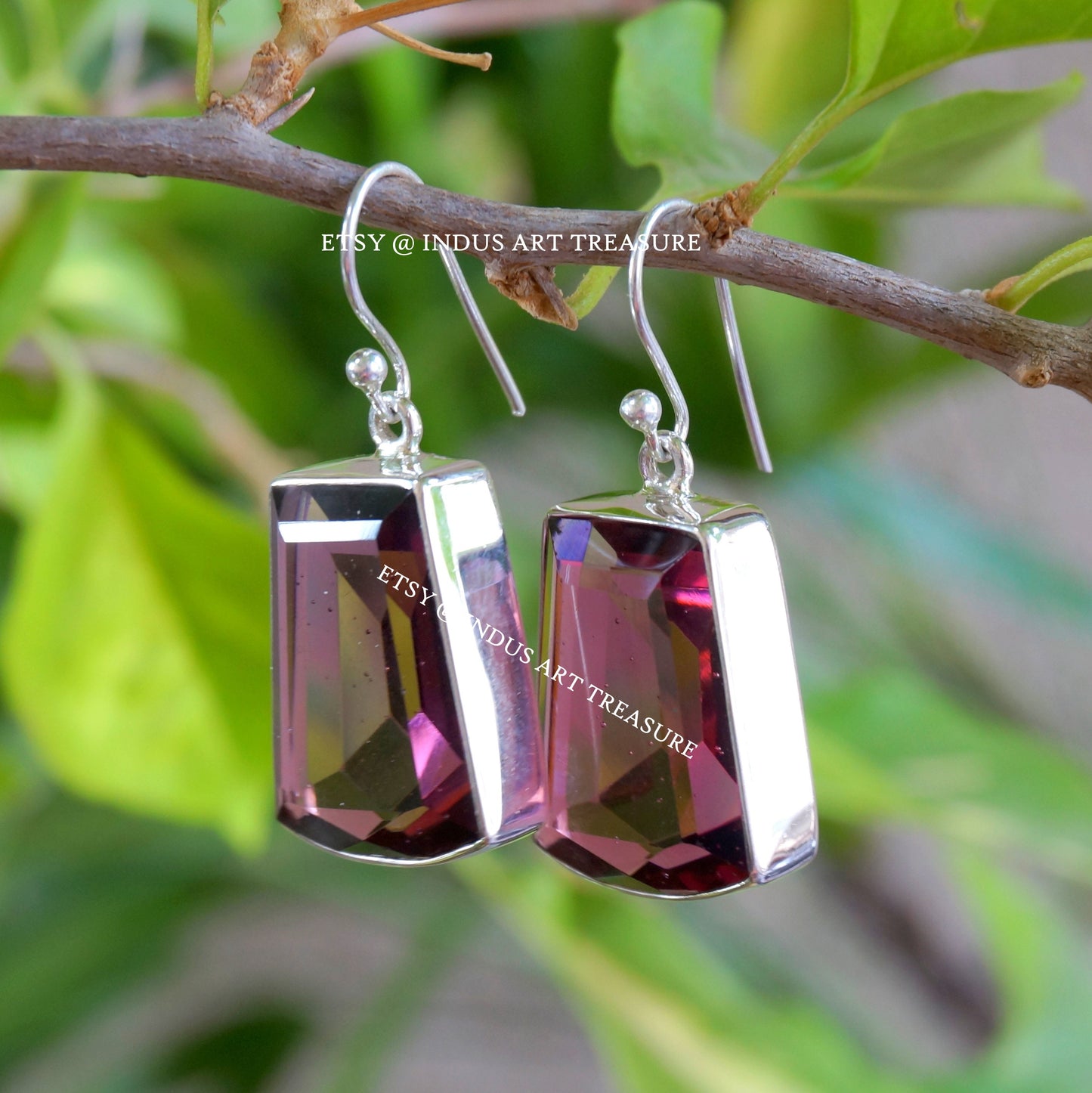Pink Tourmaline Fancy Earrings