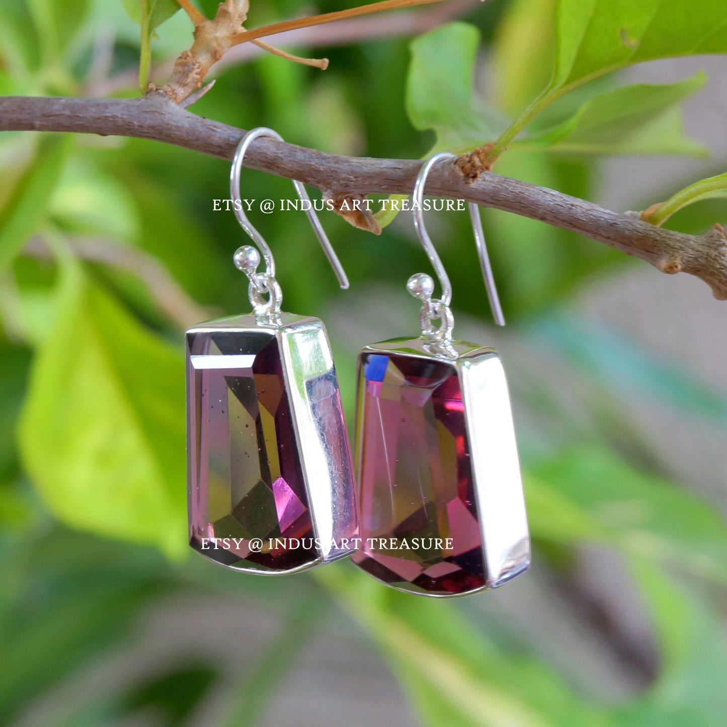 Pink Tourmaline Fancy Earrings