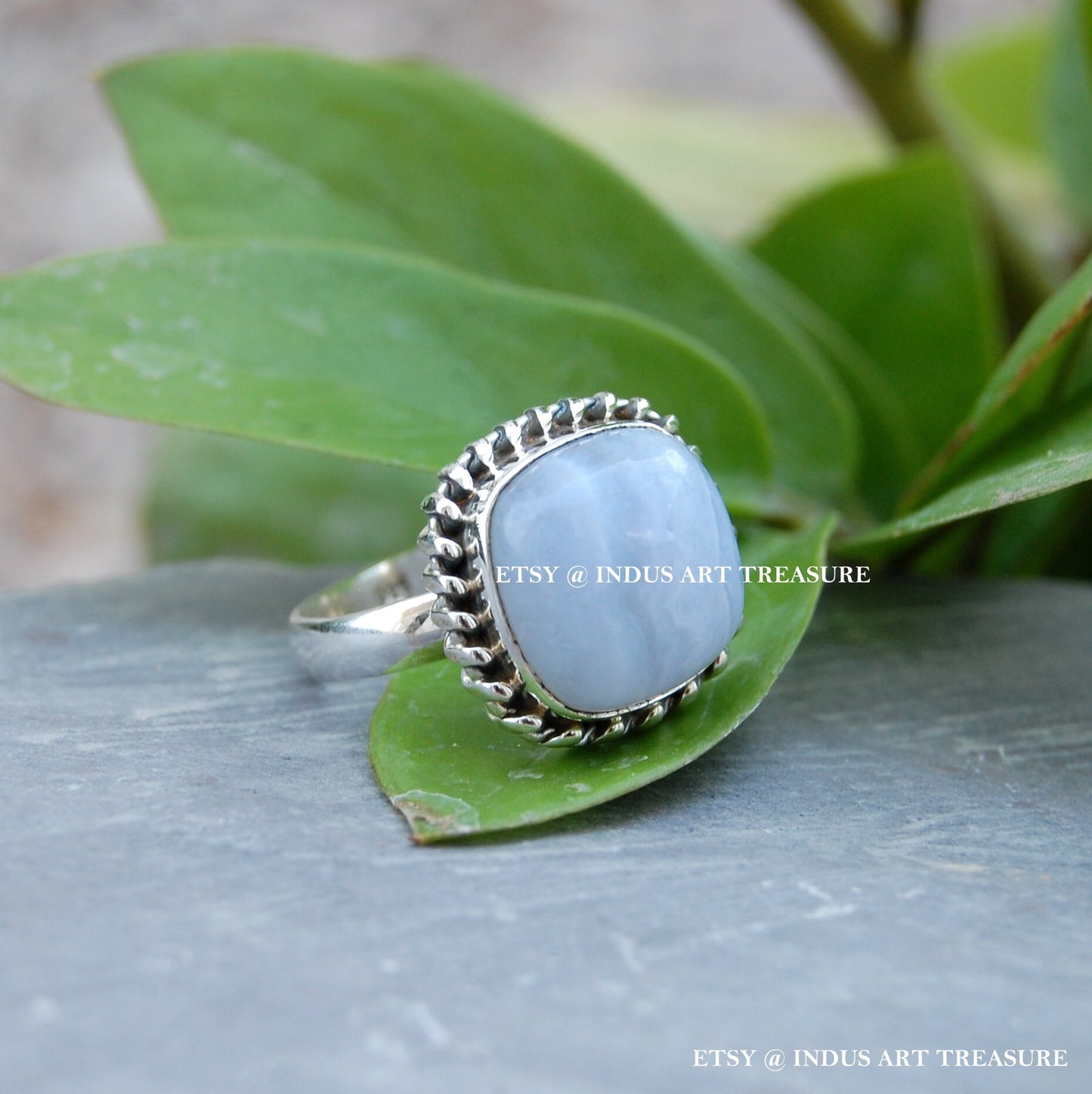 Blue Lace Agate Ring